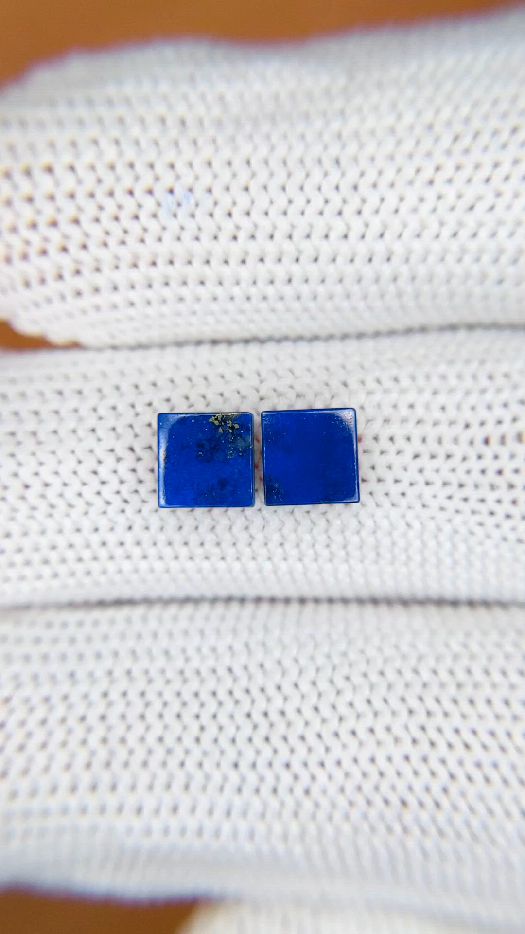 1.68 Ct.Tw.Total Carat Weight Lapis Pair from Afghanistan Size Video