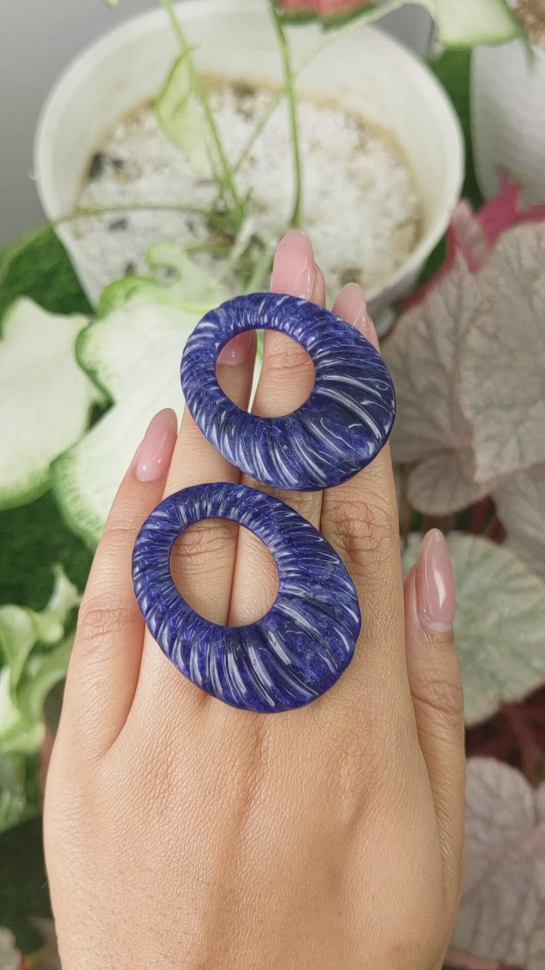 105.16 Ct.Tw.Total Carat Weight Lapis Pair from Afghanistan Size Video