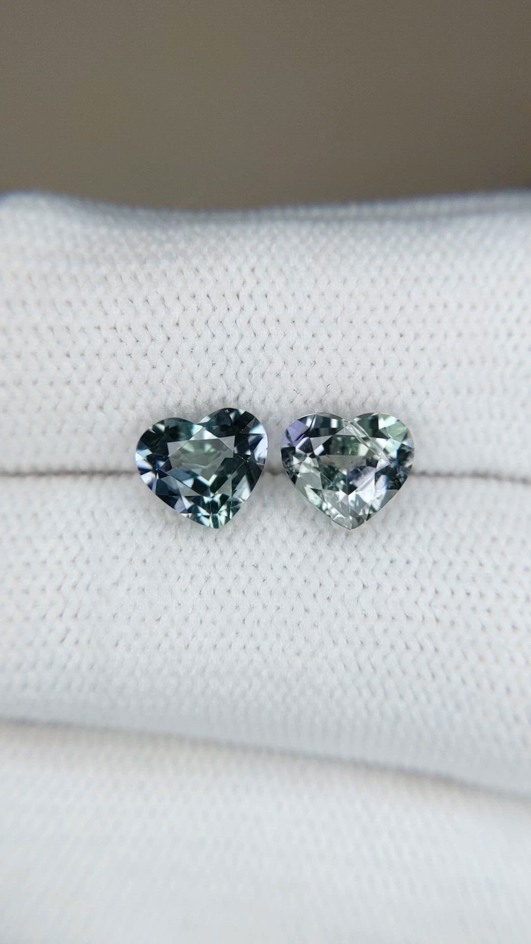 2.66&nbsp;Ct.Tw.Total Carat Weight Bi Color (Peacock) Tanzanite Pair from Tanzania Size Video