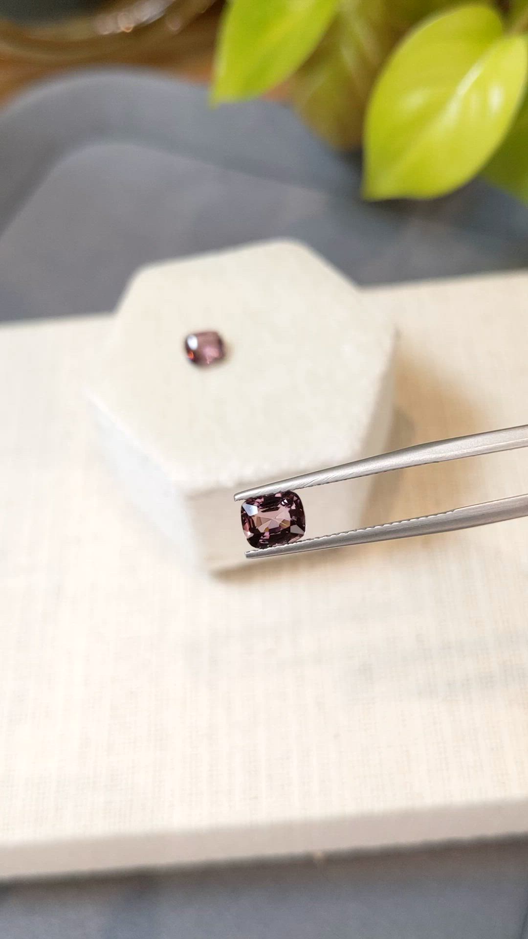2.17&nbsp;Ct.Tw.Total Carat Weight Purplish Red Spinel Pair from Burma (Myanmar) Size Video