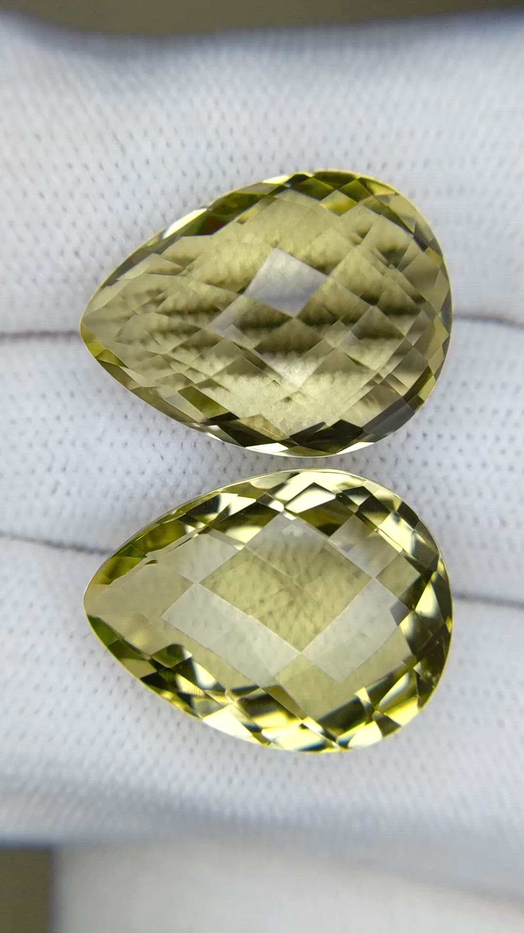 29.97 Ct.Tw.Total Carat Weight Yellow Quartz Pair from Brazil Size Video