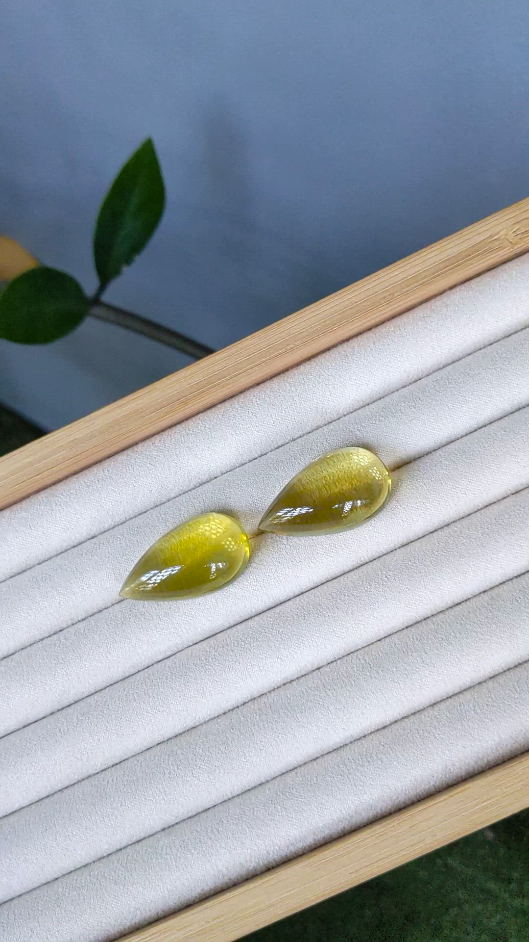 65.30 Ct.Tw.Total Carat Weight Yellow Quartz Pair from Brazil Size Video