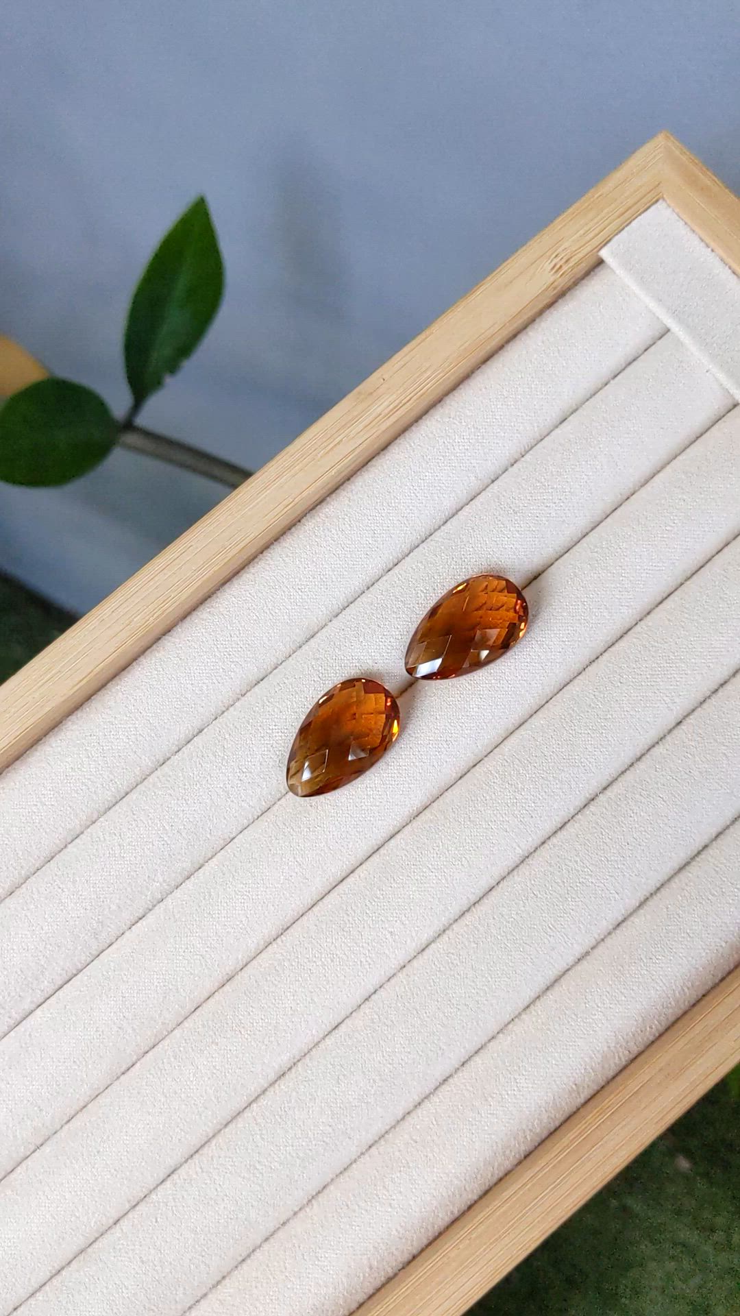 25.05 Ct.Tw.Total Carat Weight Yellow Quartz Pair from Brazil Size Video