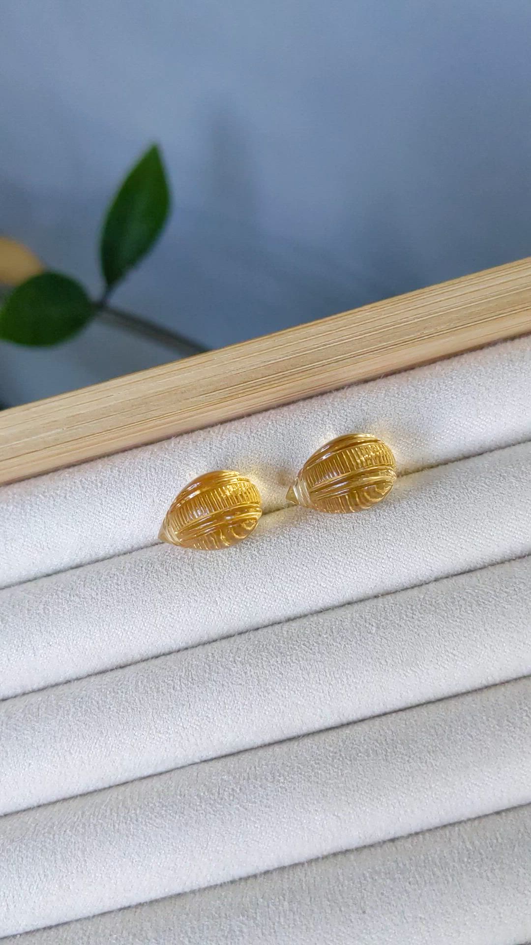 22.78 Ct.Tw.Total Carat Weight Golden Citrine Pair from Brazil Size Video