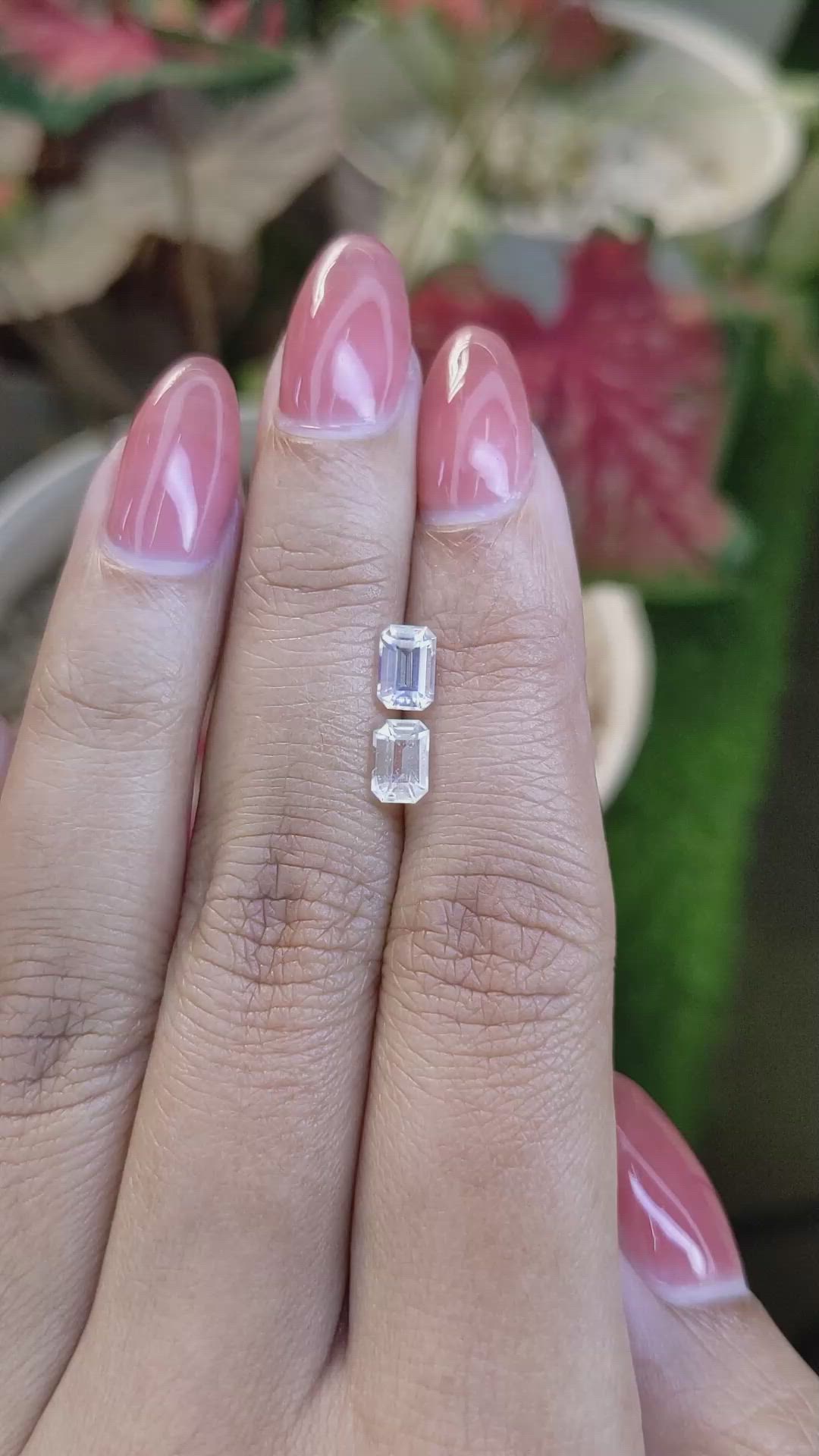 1.12 Ct.Tw.Total Carat Weight Rainbow Moonstone Pair from Ceylon (Sri Lanka) Size Video