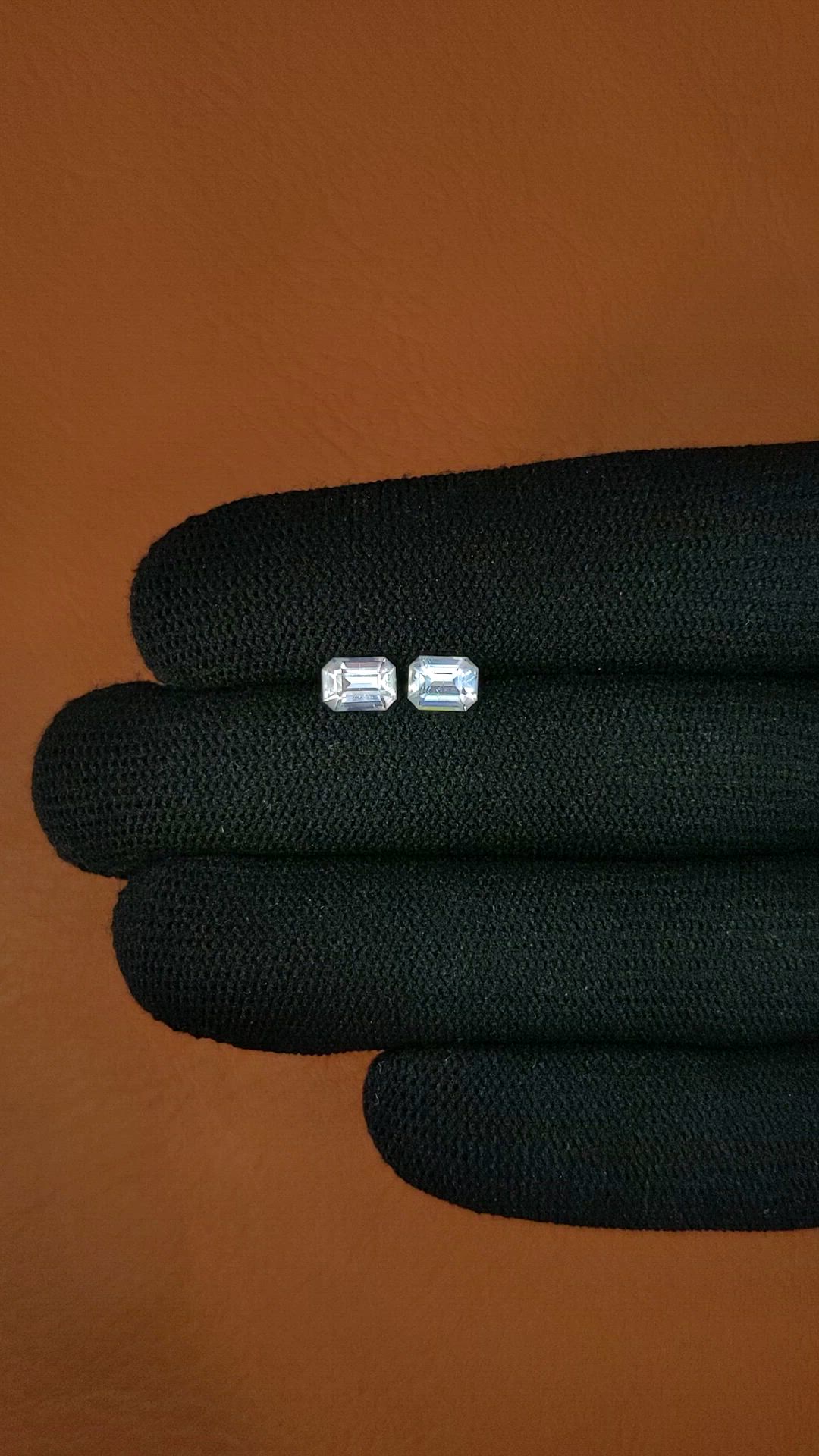1.18 Ct.Tw.Total Carat Weight Rainbow Moonstone Pair from Ceylon (Sri Lanka) Size Video