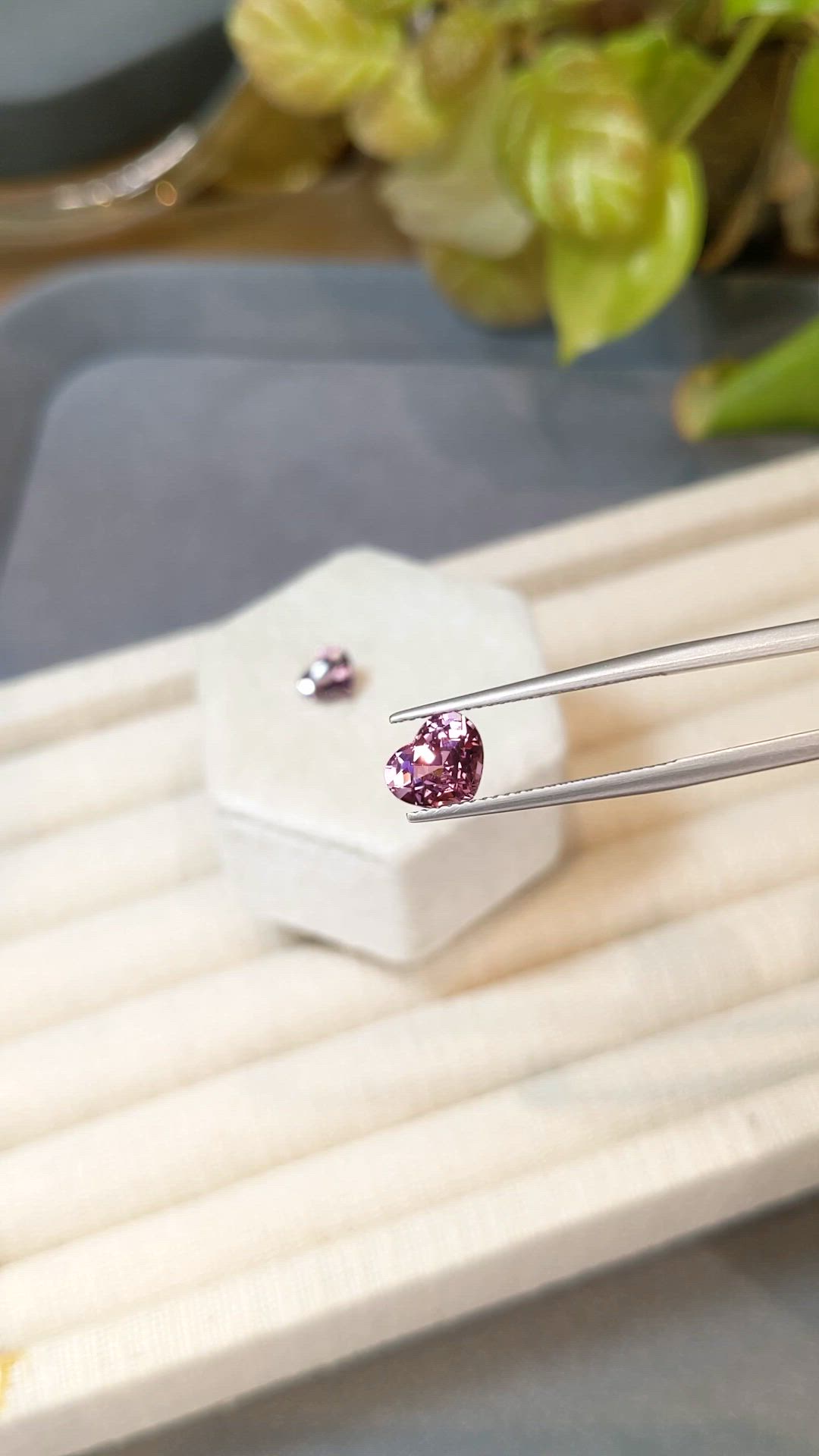 3.32 Ct.Tw.Total Carat Weight Purplish Pink Spinel Pair from Burma (Myanmar) Size Video