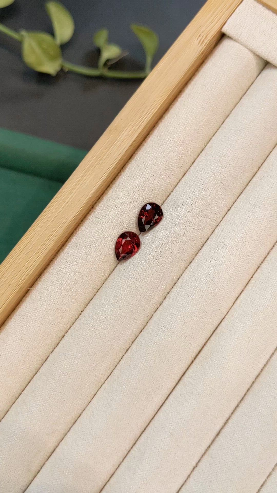 3.28 Ct.Tw.Total Carat Weight Red Spinel Pair from Burma (Myanmar) Size Video