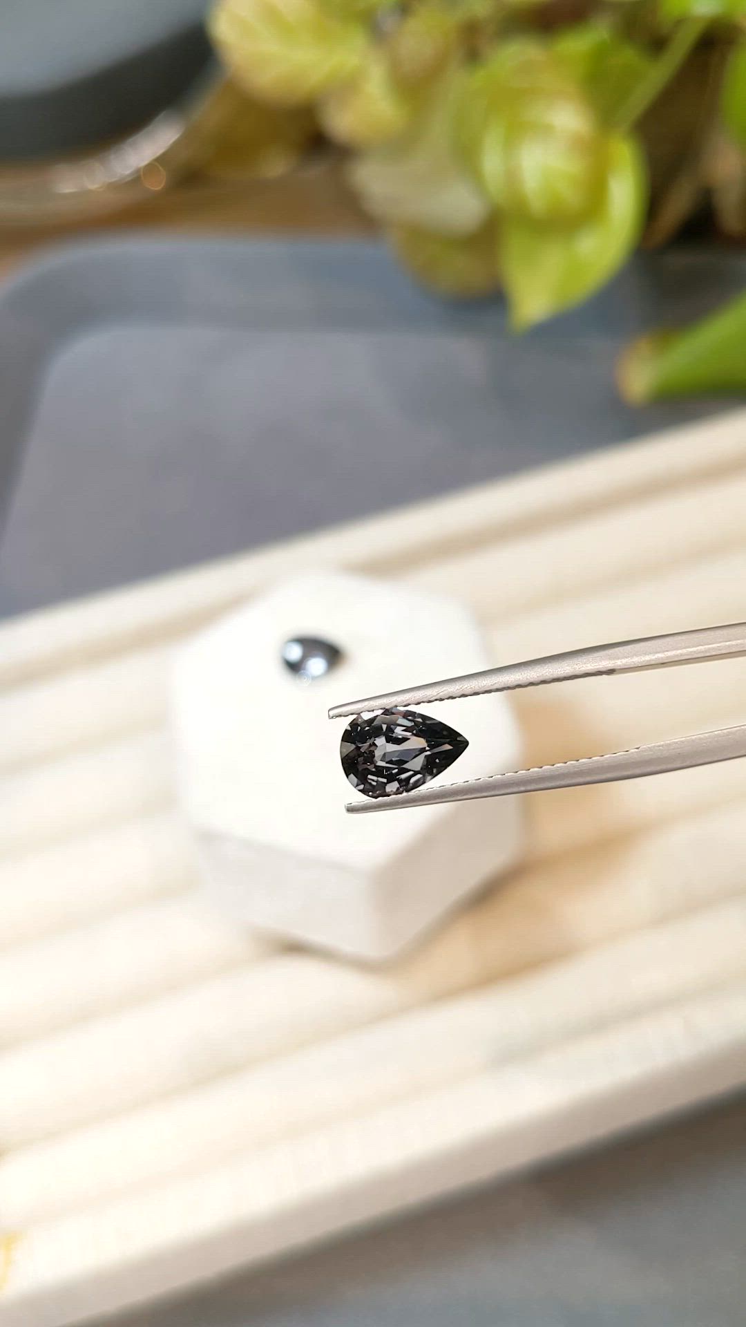3.19 Ct.Tw.Total Carat Weight Purplish Grey Spinel Pair from Burma (Myanmar) Size Video