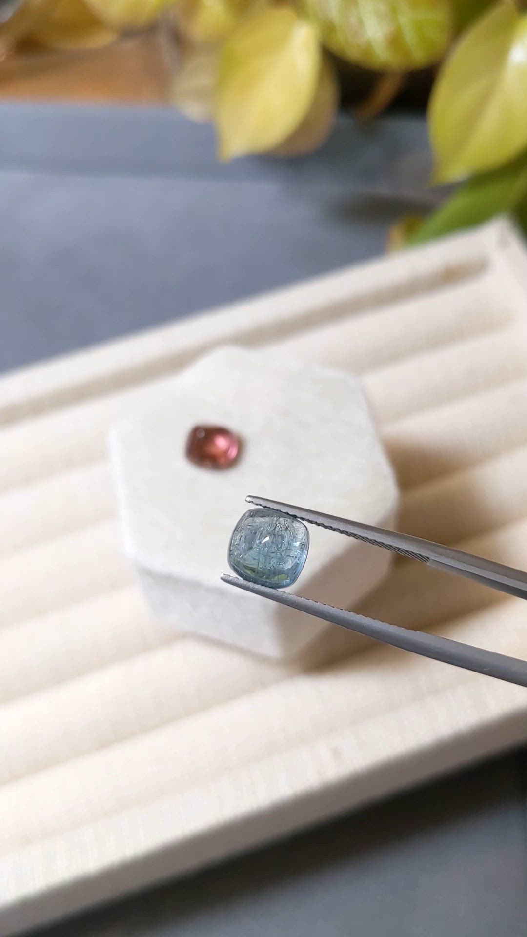 5.72&nbsp;Ct.Tw.Total Carat Weight Pinkish Purple Cabochon Tourmaline Pair from Afghanistan Size Video