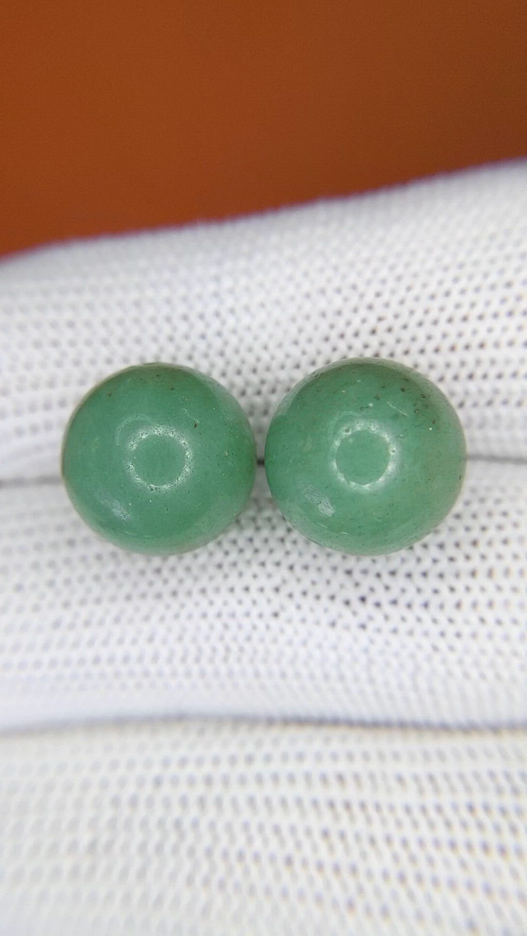 21.57 Ct.Tw.Total Carat Weight Bluish Green Jade Pair from Burma (Myanmar) Size Video