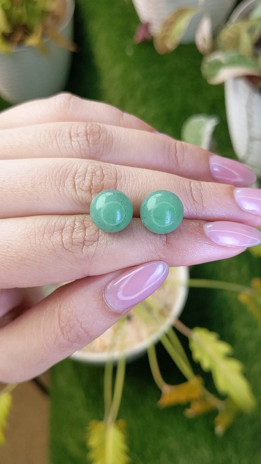 19.86 Ct.Tw.Total Carat Weight Green Jade Pair from Burma (Myanmar) Size Video