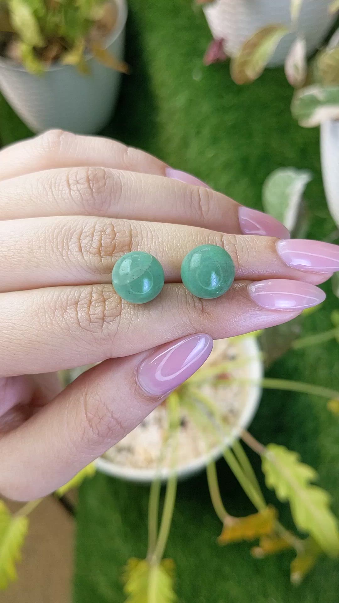20.36 Ct.Tw.Total Carat Weight Bluish Green Jade Pair from Burma (Myanmar) Size Video