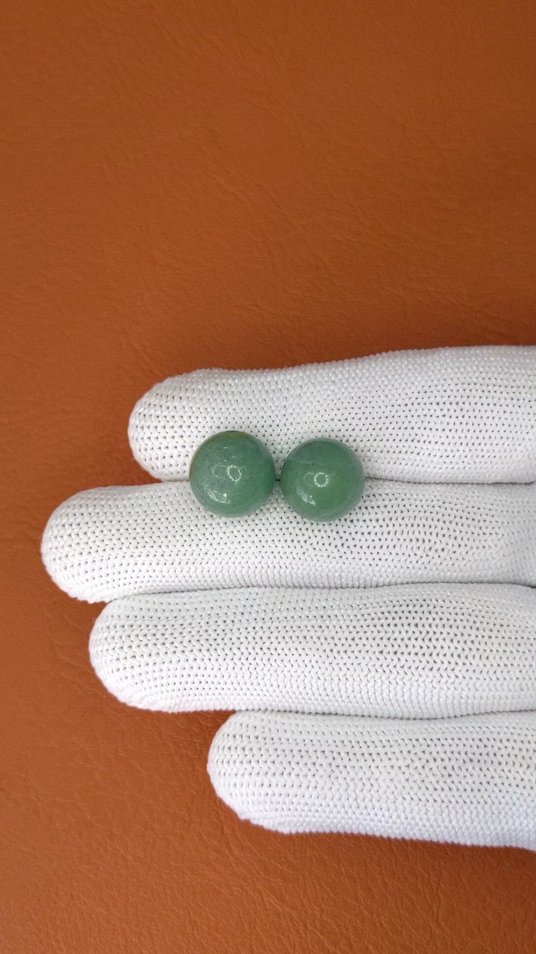 20.36 Ct.Tw.Total Carat Weight Bluish Green Jade Pair from Burma (Myanmar) Size Video