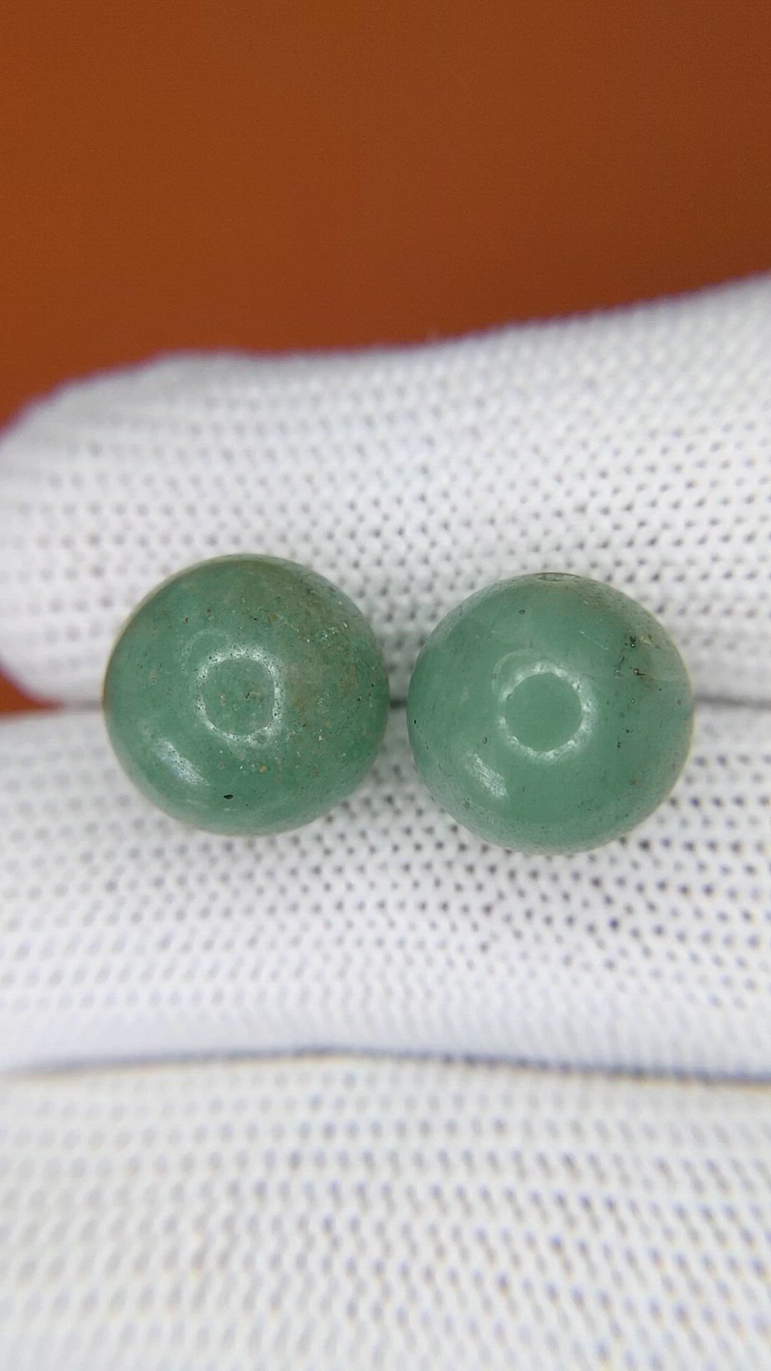 20.36 Ct.Tw.Total Carat Weight Bluish Green Jade Pair from Burma (Myanmar) Size Video