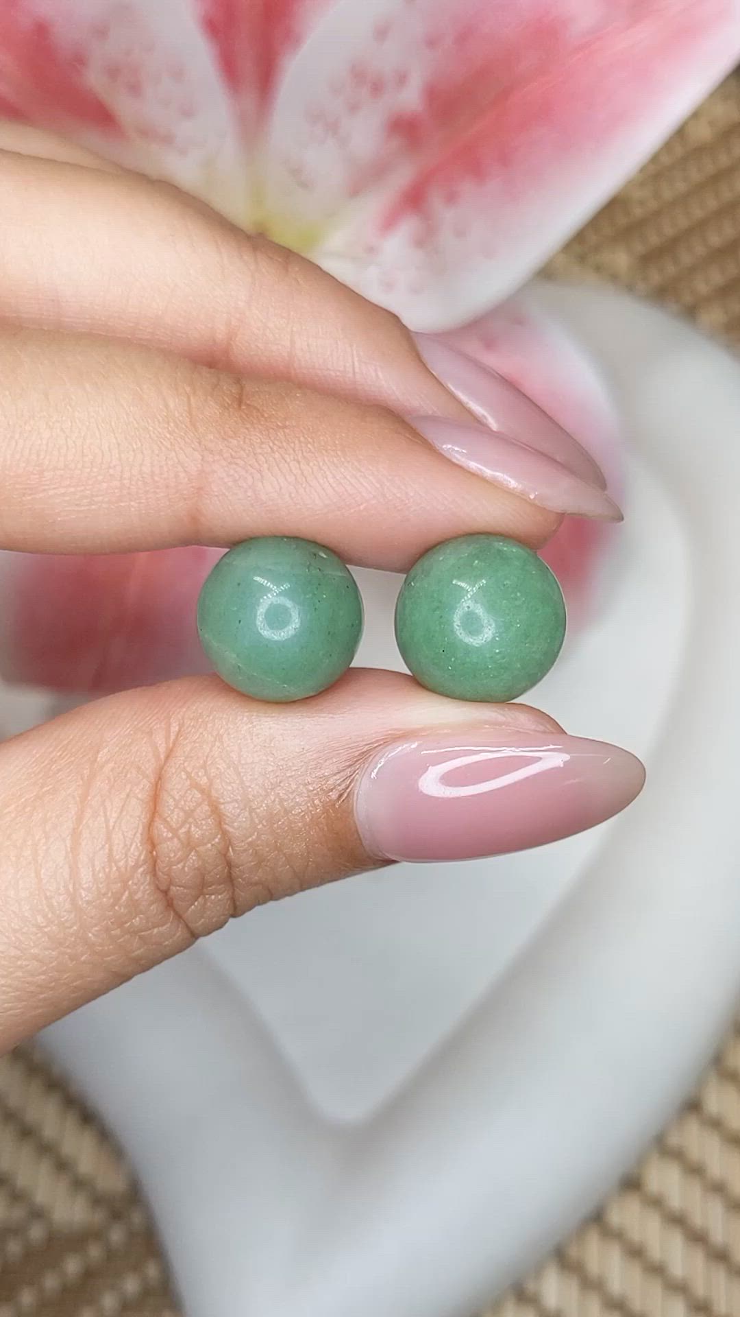 20.36 Ct.Tw.Total Carat Weight Bluish Green Jade Pair from Burma (Myanmar) Size Video
