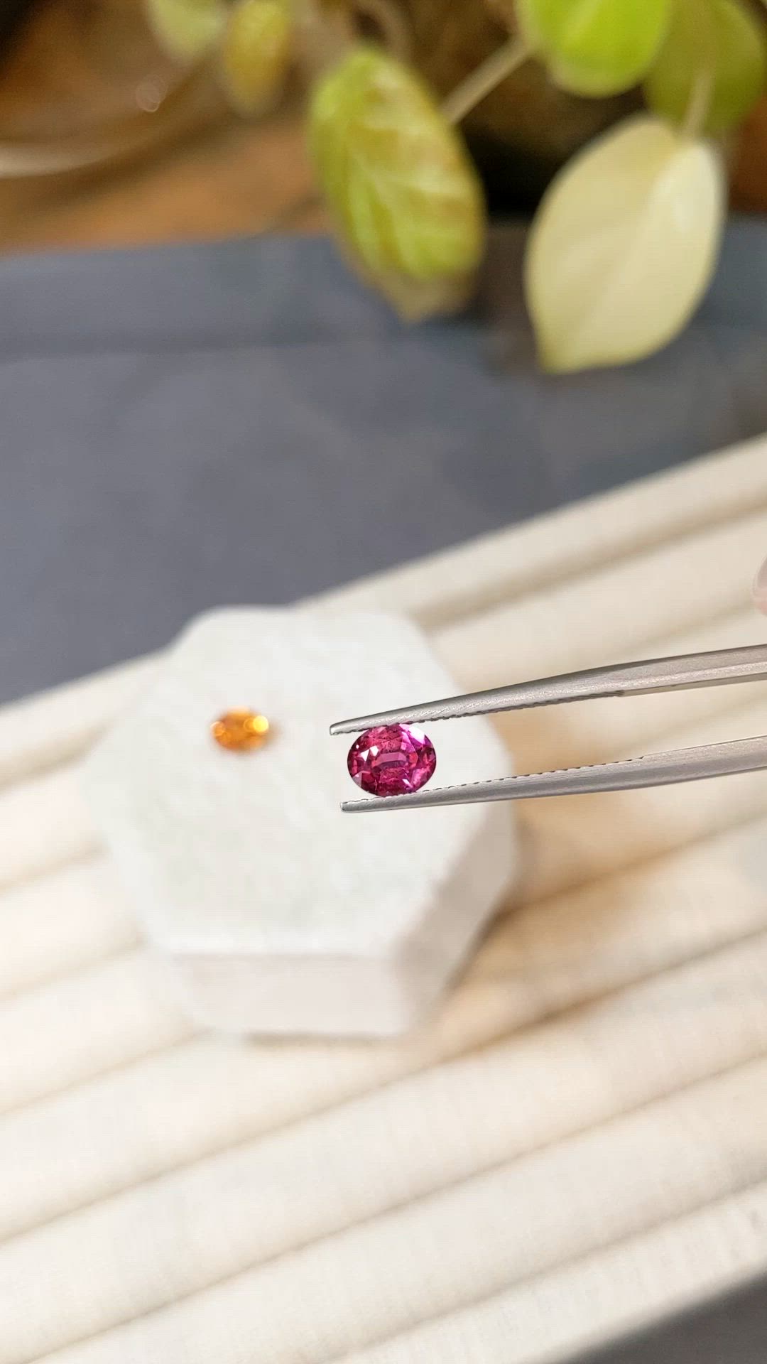 1.71&nbsp;Ct.Tw.Total Carat Weight Orange Spessartite Garnet Pair from Nigeria Size Video