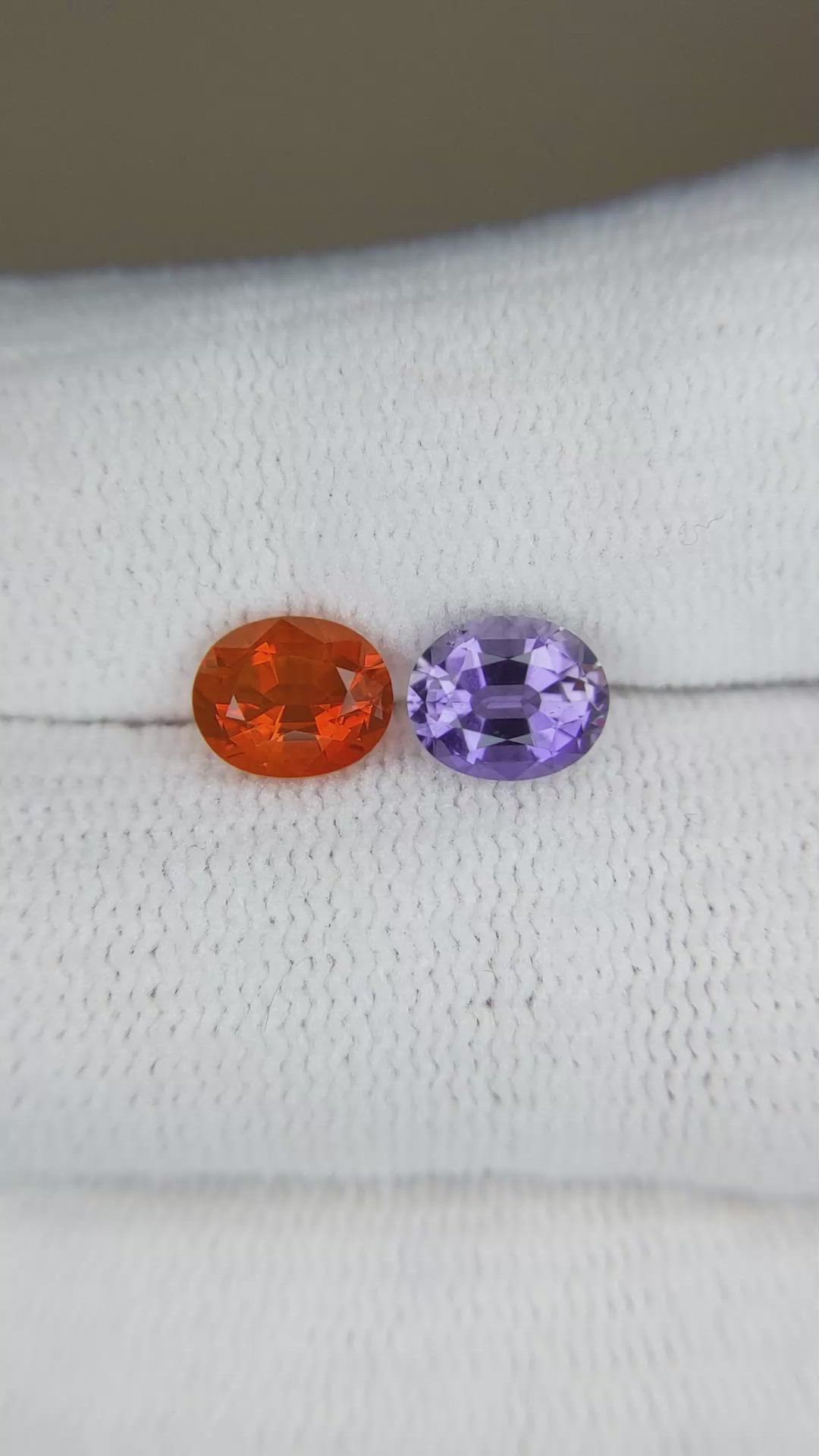 1.83&nbsp;Ct.Tw.Total Carat Weight Violet Iolite Pair from Madagascar Size Video