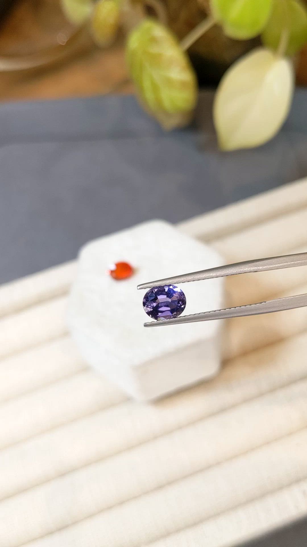 1.83&nbsp;Ct.Tw.Total Carat Weight Violet Iolite Pair from Madagascar Size Video
