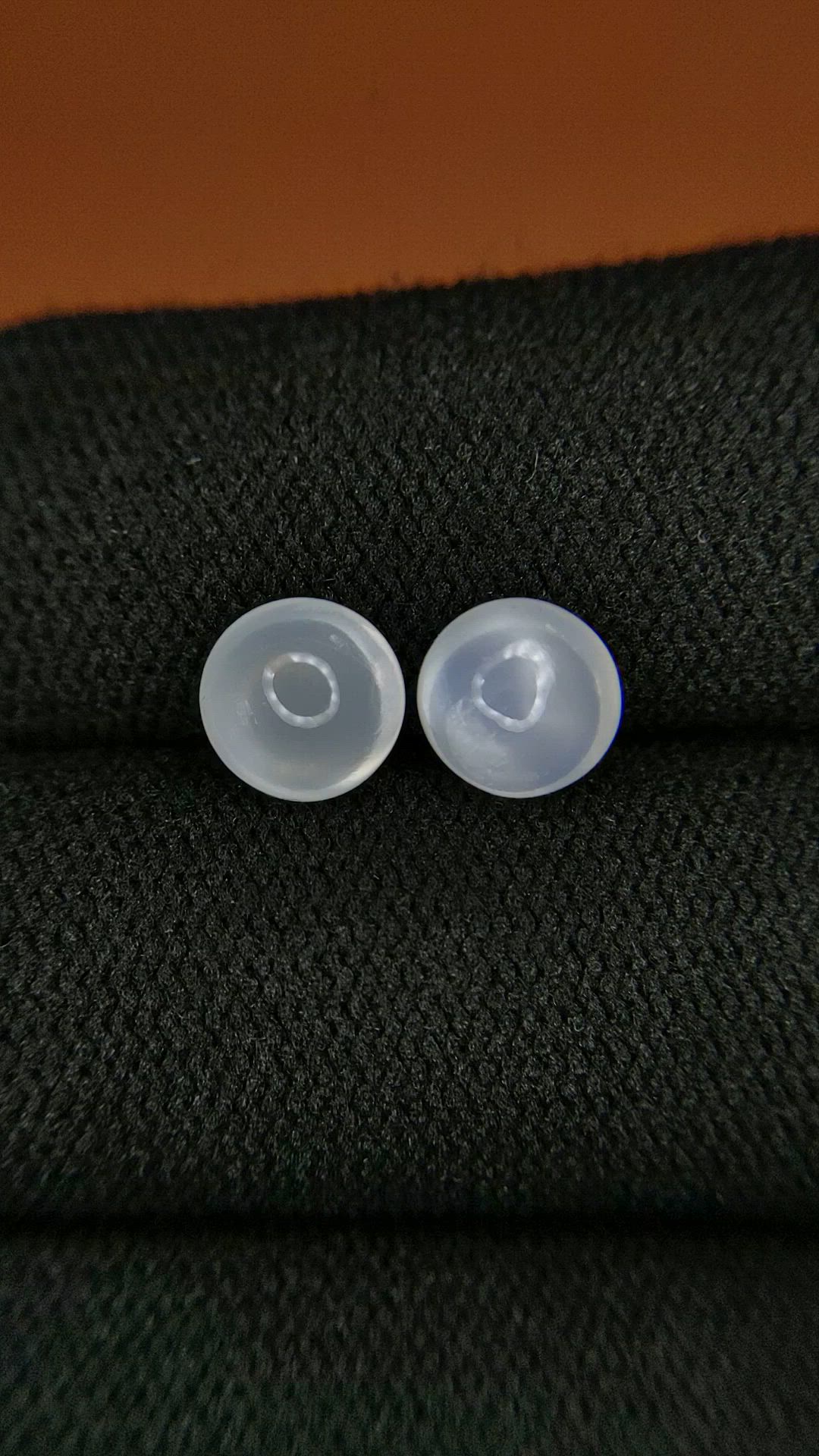 2.68 Ct.Tw.Total Carat Weight White Cabochon Moonstone Pair from Ceylon (Sri Lanka) Size Video