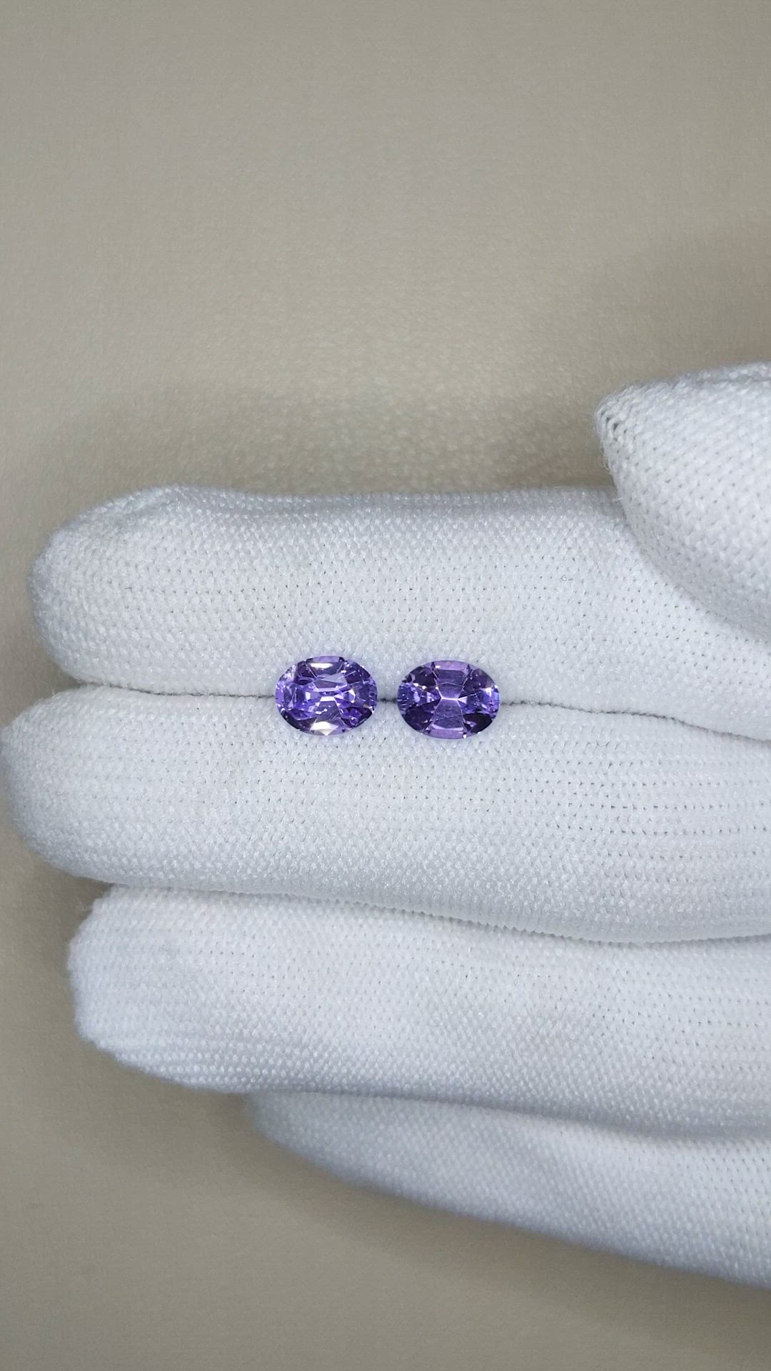 2.36 Ct.Tw.Total Carat Weight Violet Tanzanite Pair from Tanzania Size Video