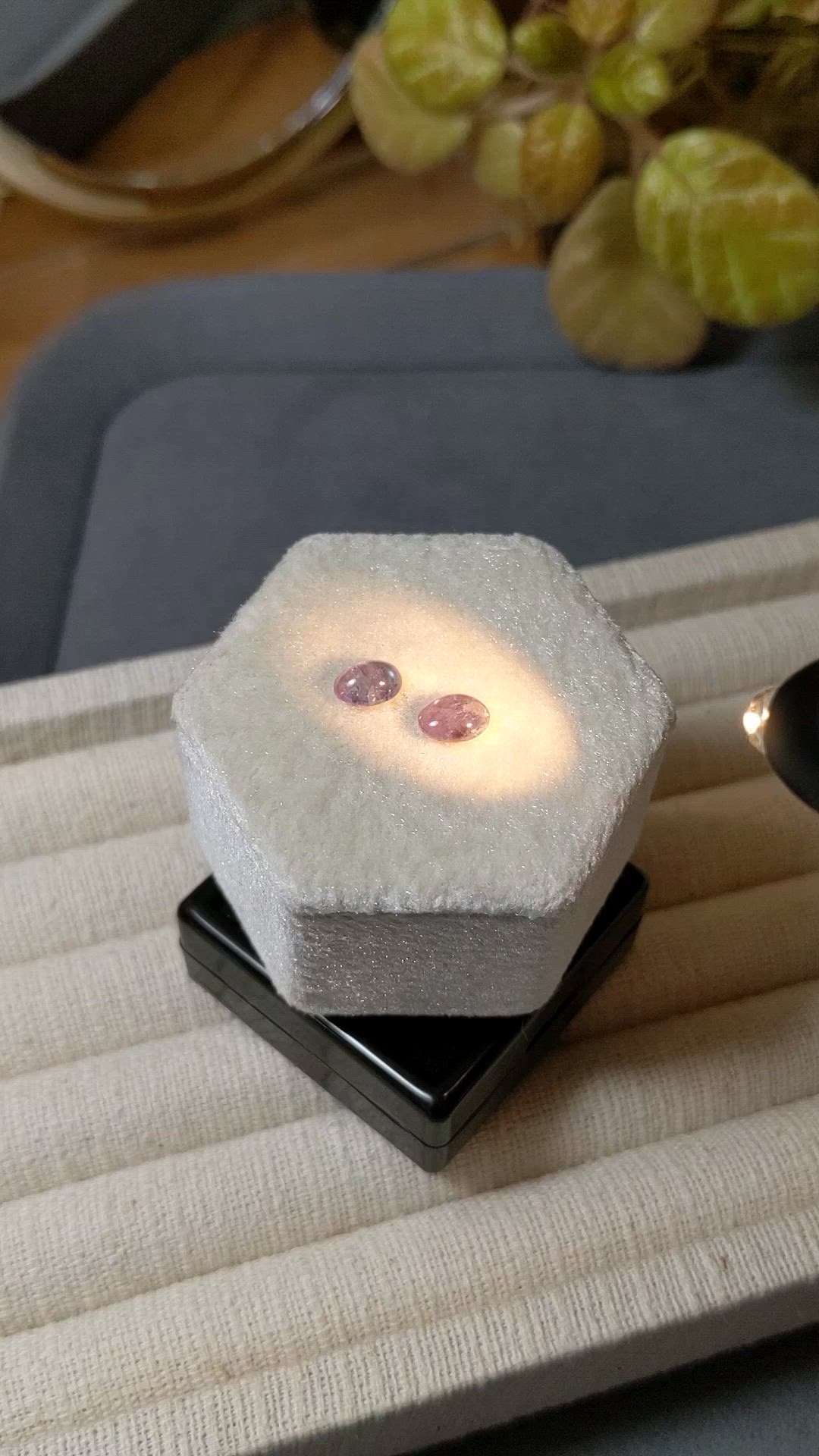 1.68&nbsp;Ct.Tw.Total Carat Weight Cabochon Alexandrite Pair from Russia Size Video