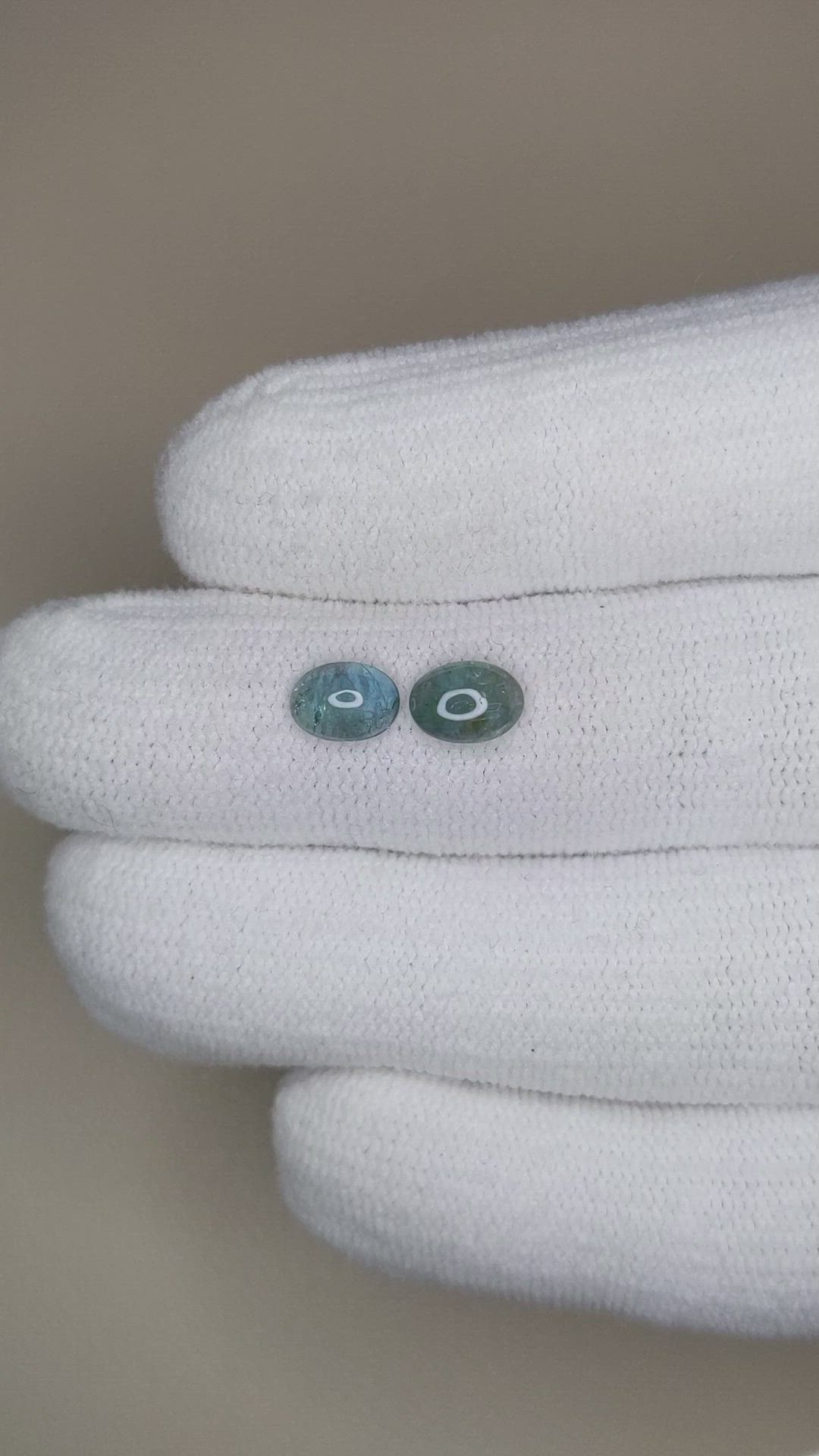 1.68 Ct.Tw.Total Carat Weight Cabochon Alexandrite Pair from Russia Size Video