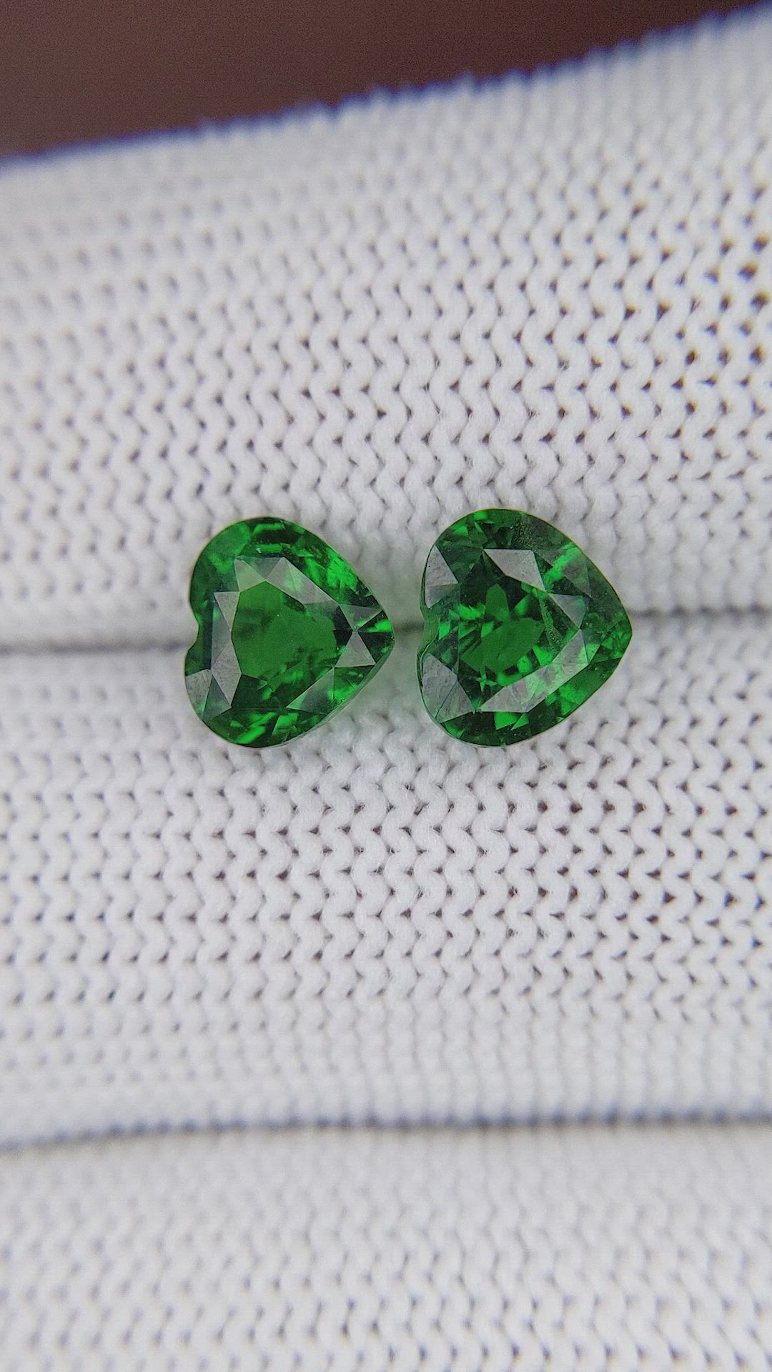 3.75 Ct.Tw.Total Carat Weight Tsavorite Garnet Pair from Tanzania Size Video