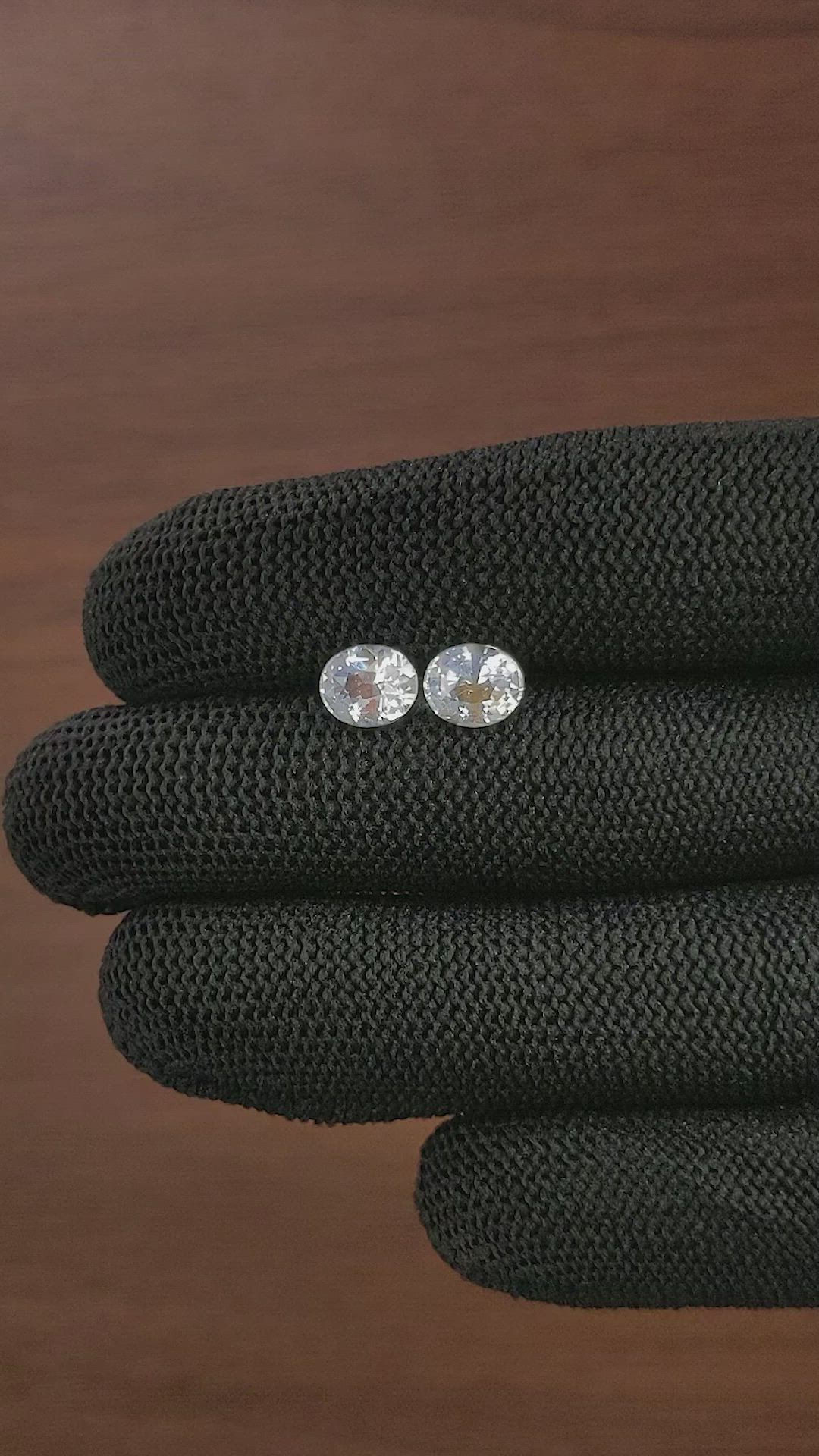 2.56&nbsp;Ct.Tw.Total Carat Weight Rainbow Moonstone Pair from Tanzania Size Video