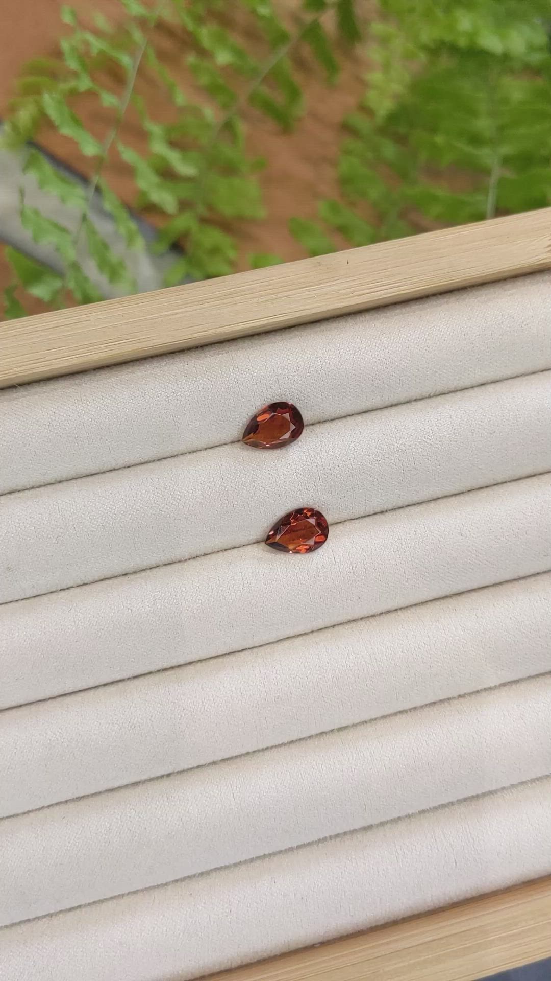 2.92 Ct.Tw.Total Carat Weight Madeira (Reddish Orange) Citrine Pair from Brazil Size Video