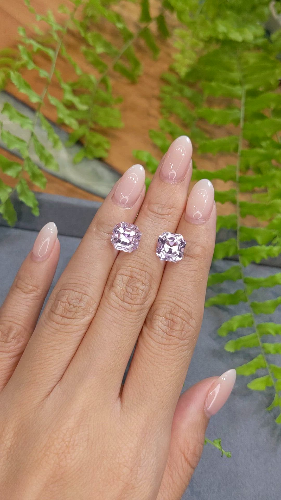 8.86&nbsp;Ct.Tw.Total Carat Weight Pink Kunzite Pair from Afghanistan Size Video