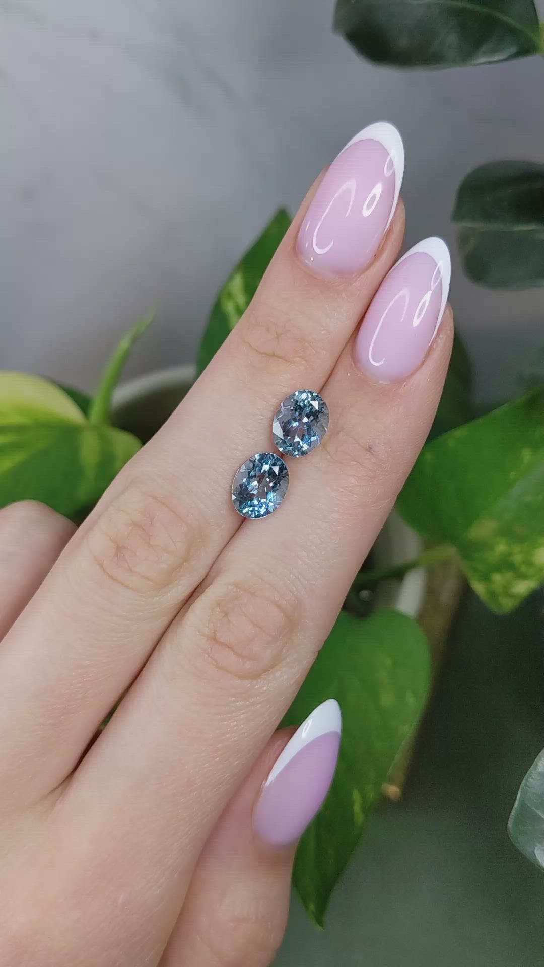 3.22&nbsp;Ct.Tw.Total Carat Weight Blue Aquamarine Pair from Brazil Size Video