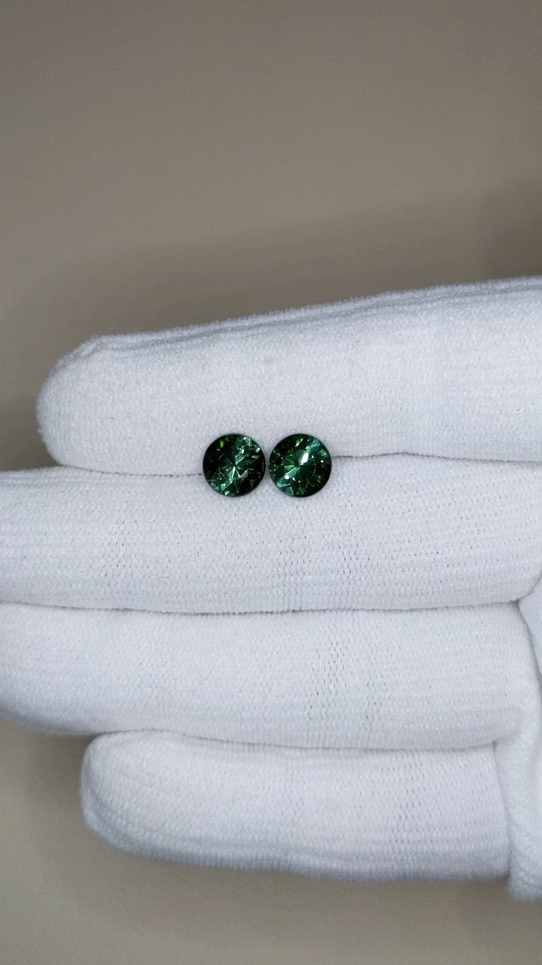 2.74&nbsp;Ct.Tw.Total Carat Weight Green Tourmaline Pair from Brazil Size Video