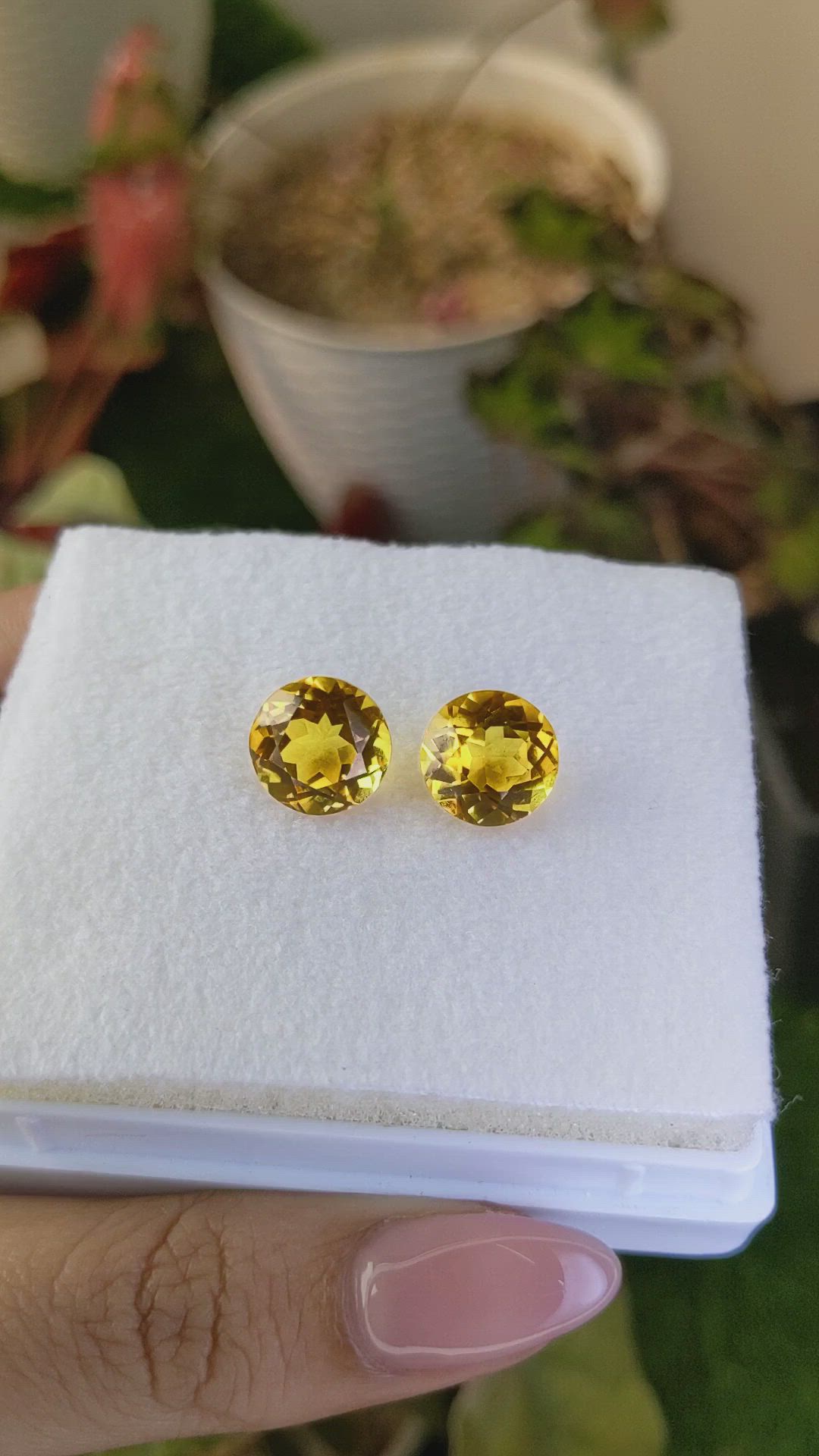 10.18 Ct.Tw.Total Carat Weight Yellow Citrine Pair from Brazil Size Video