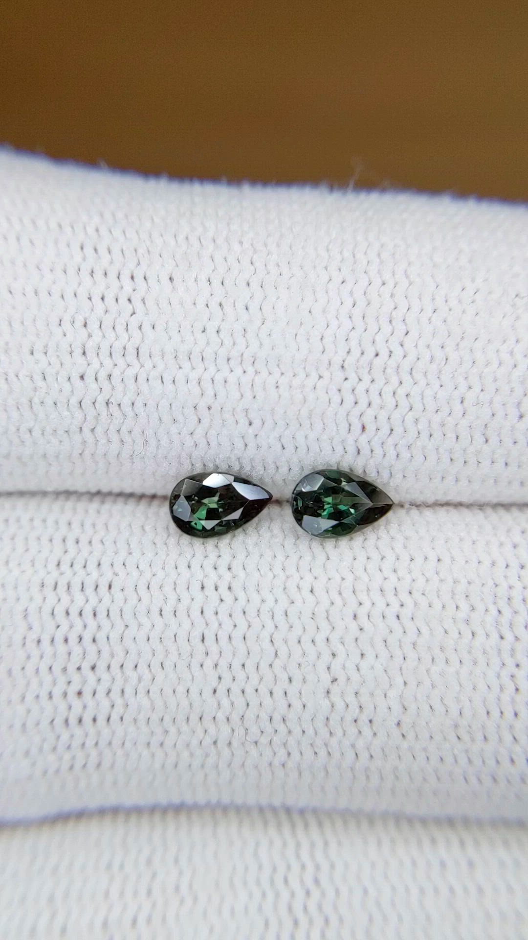 0.76 Ct.Tw.Total Carat Weight Alexandrite Pair from Brazil Size Video