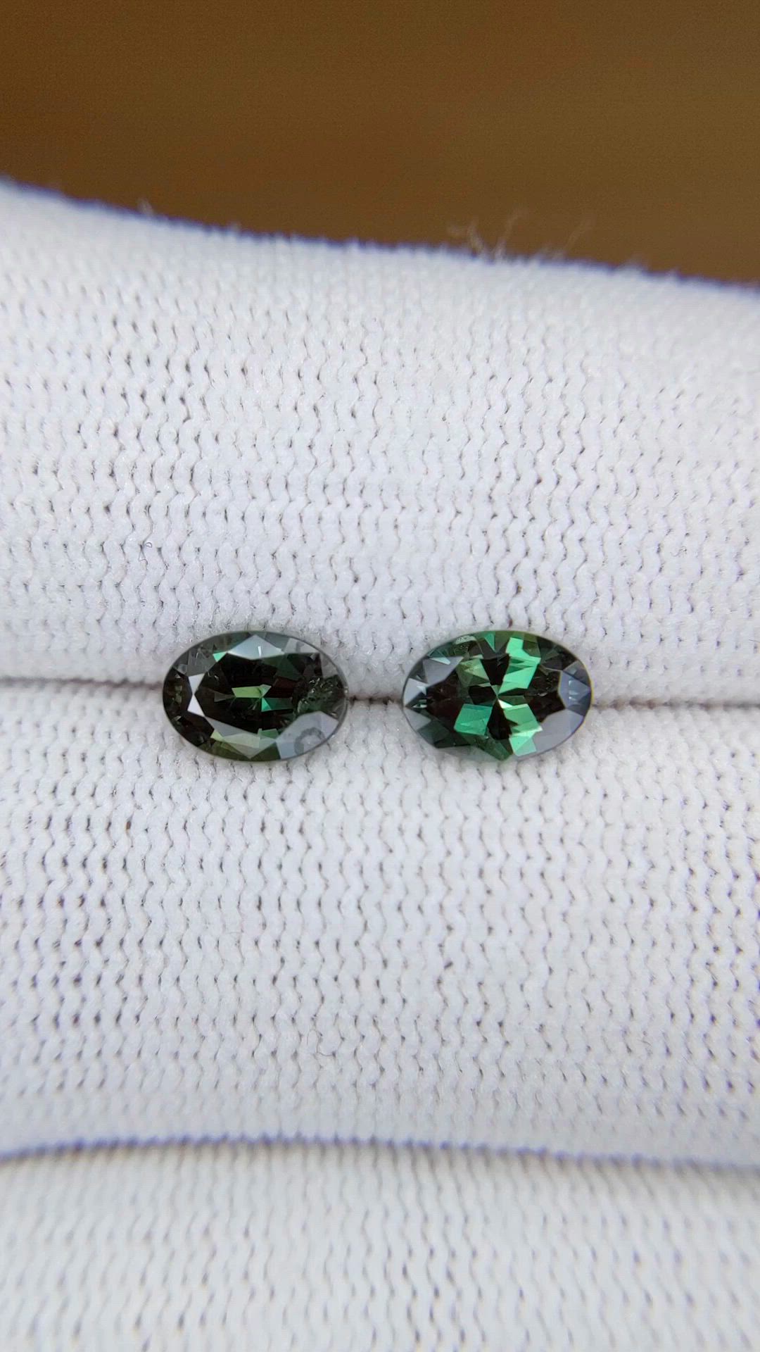 1.60 Ct.Tw.Total Carat Weight Alexandrite Pair from Brazil Size Video
