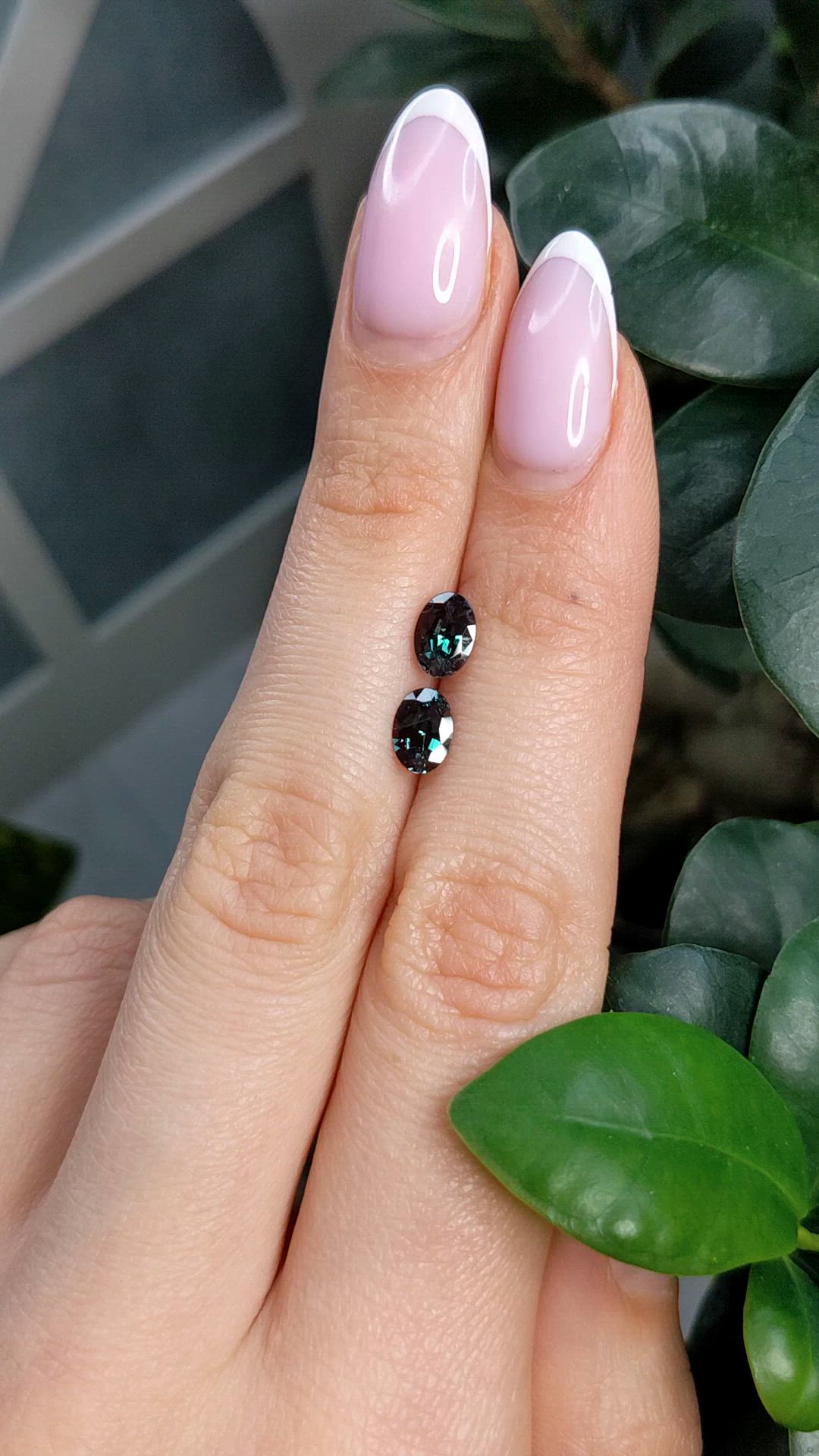 1.60 Ct.Tw.Total Carat Weight Alexandrite Pair from Brazil Size Video