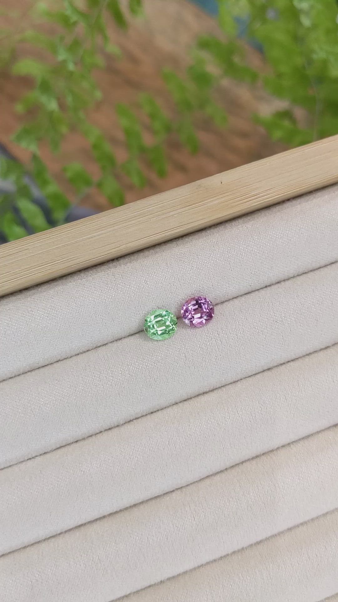 2.13&nbsp;Ct.Tw.Total Carat Weight Green Tourmaline Pair from Afghanistan Size Video