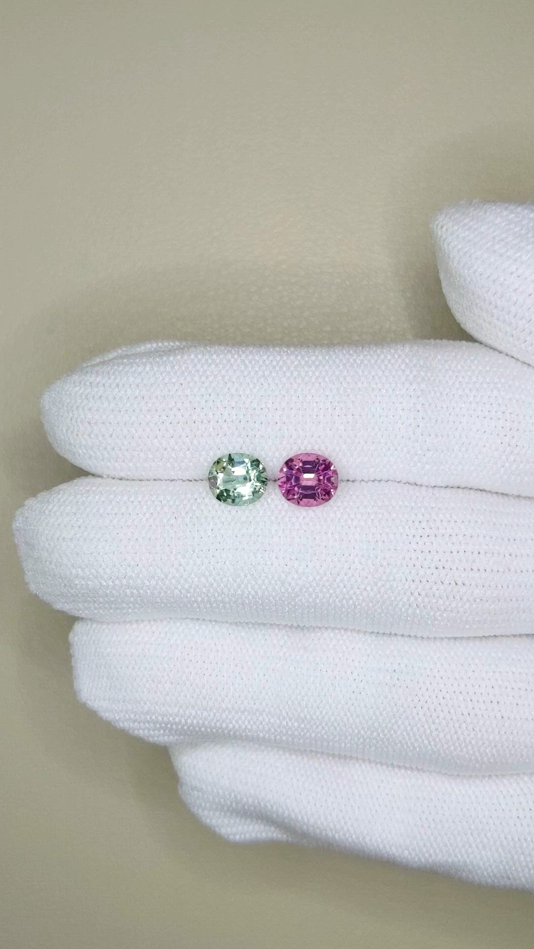 2.13&nbsp;Ct.Tw.Total Carat Weight Green Tourmaline Pair from Afghanistan Size Video