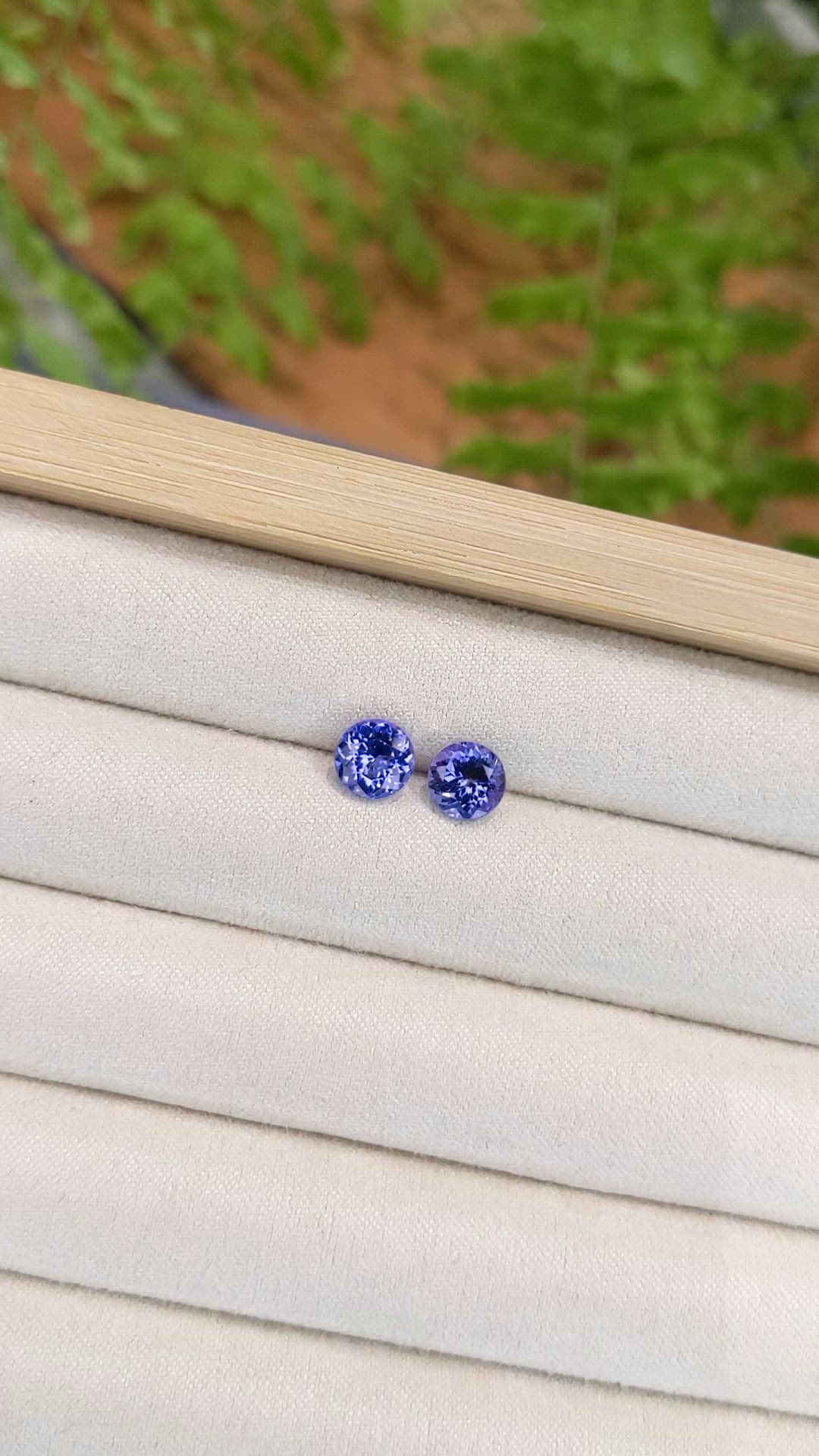 2.62 Ct.Tw.Total Carat Weight Violetish Blue Tanzanite Pair from Tanzania Size Video
