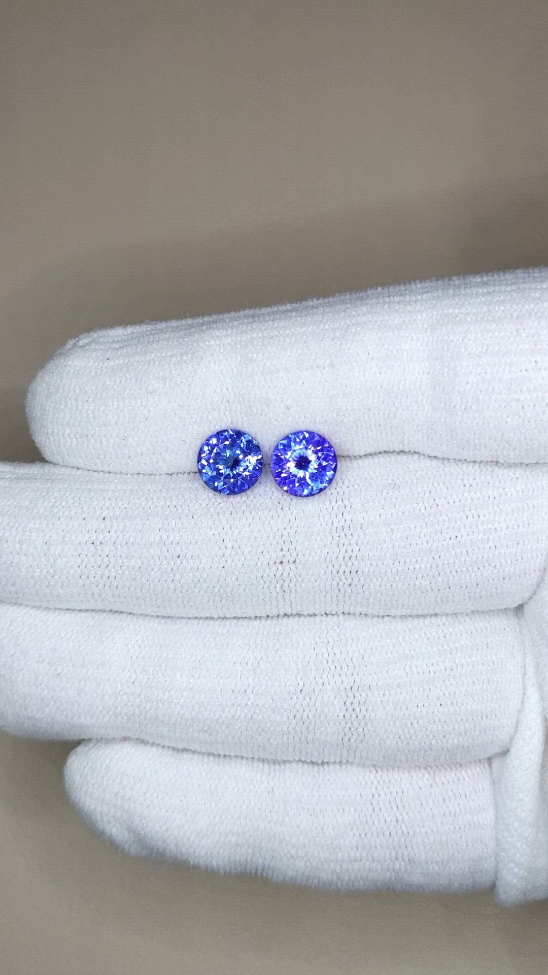 3.00 Ct.Tw.Total Carat Weight Violetish Blue Tanzanite Pair from Tanzania Size Video