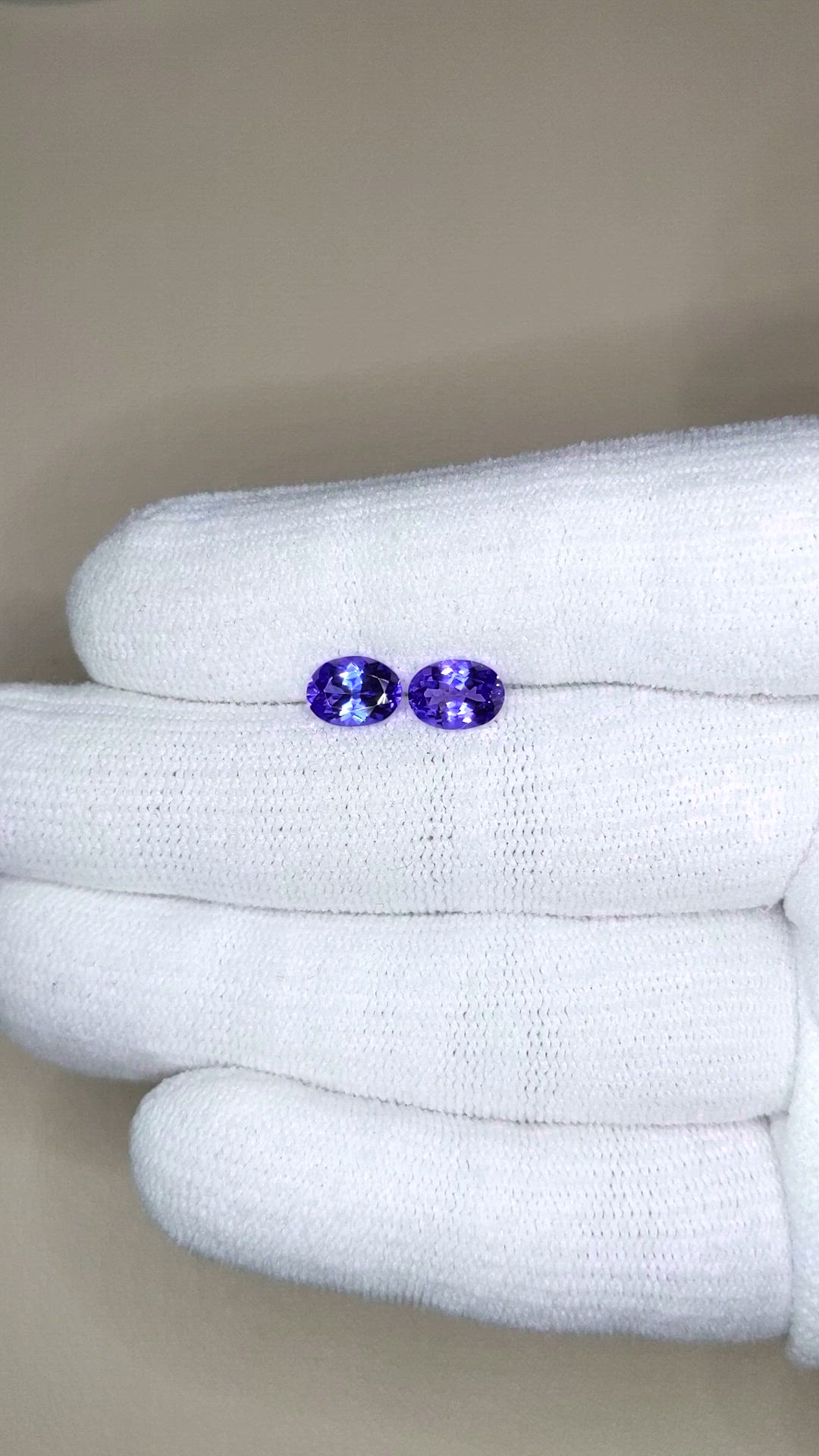 2.05 Ct.Tw.Total Carat Weight Violetish Blue Tanzanite Pair from Tanzania Size Video