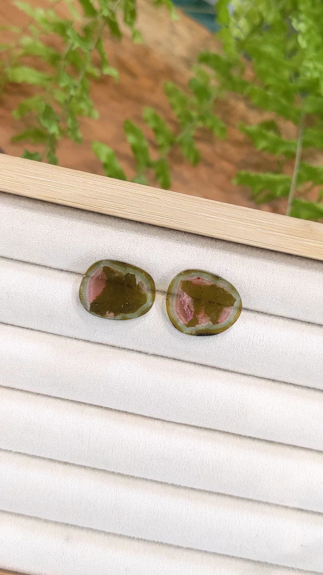 13.83 Ct.Tw.Total Carat Weight Watermelon Tourmaline Pair from Mozambique Size Video