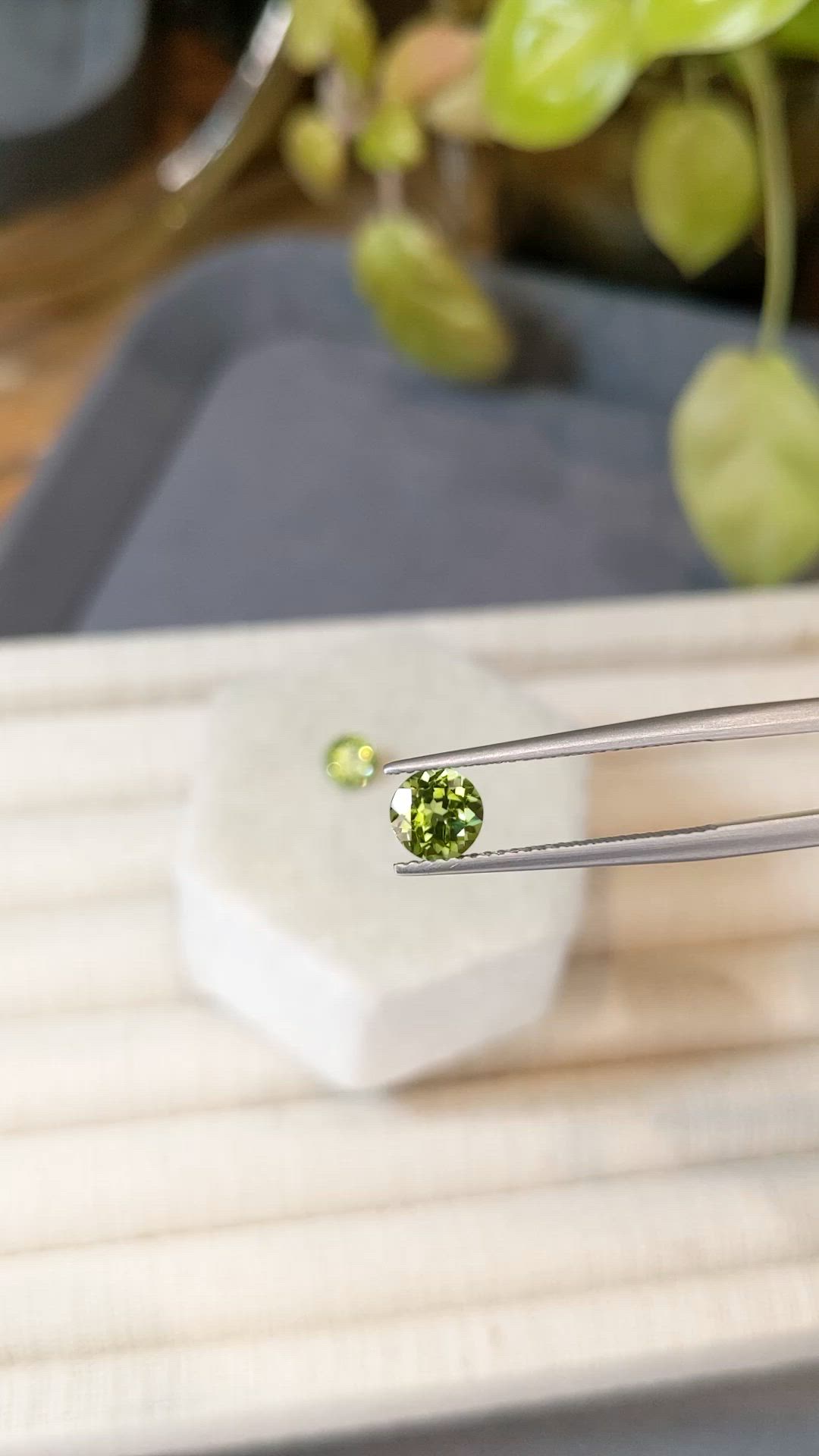 1.82 Ct.Tw.Total Carat Weight Green (Lime Green) Peridot Pair from Burma (Myanmar) Size Video