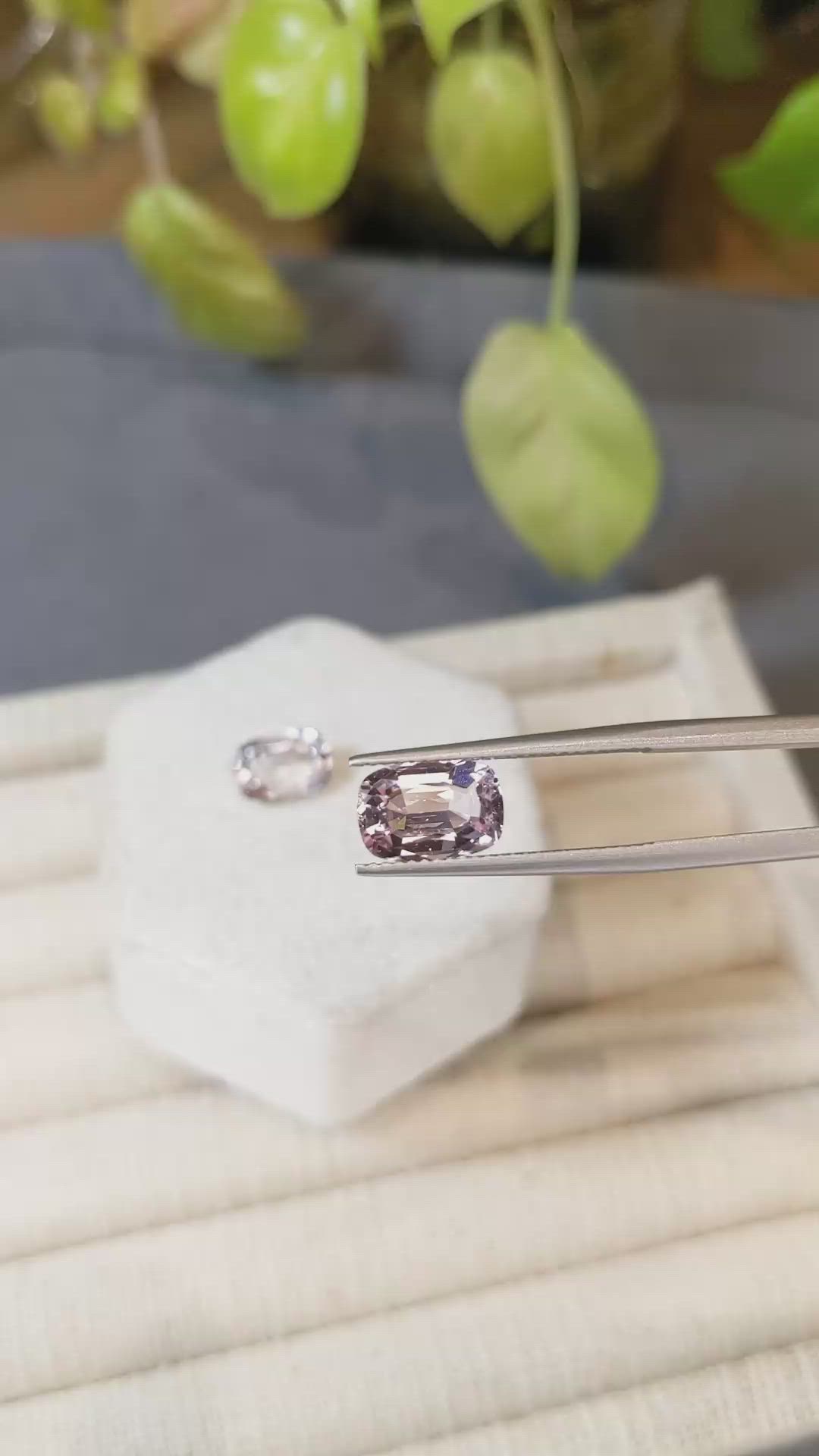 3.76 Ct.Tw.Total Carat Weight Pink Morganite Pair from Brazil Size Video