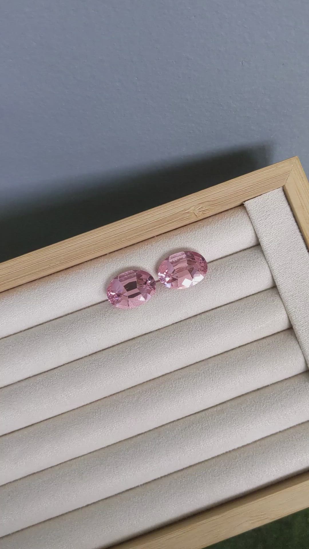 18.67&nbsp;Ct.Tw.Total Carat Weight Pink Morganite Pair from Brazil Size Video