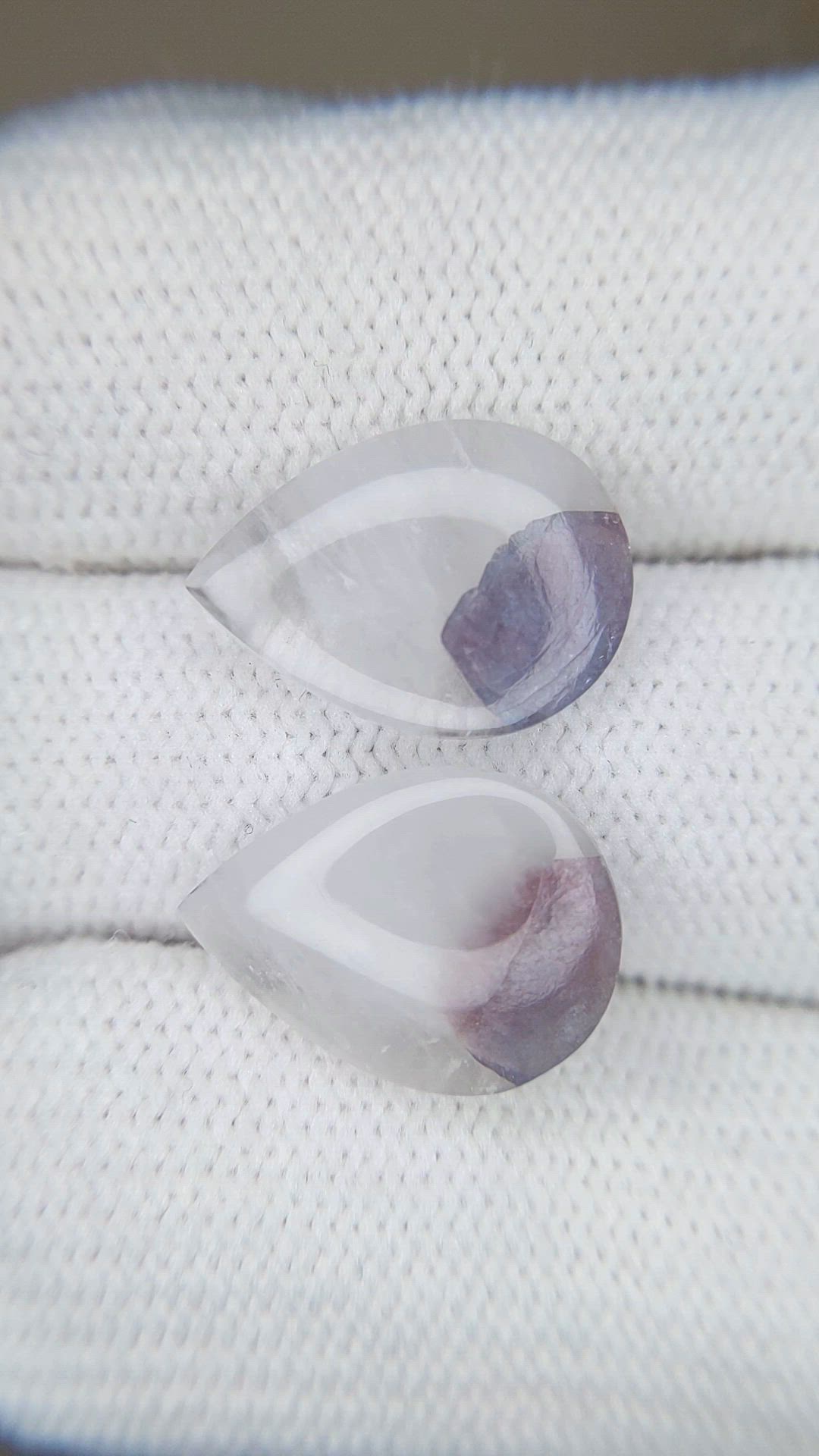6.91 Ct.Tw.Total Carat Weight Violet Paraiba Tourmaline Pair from Brazil Size Video