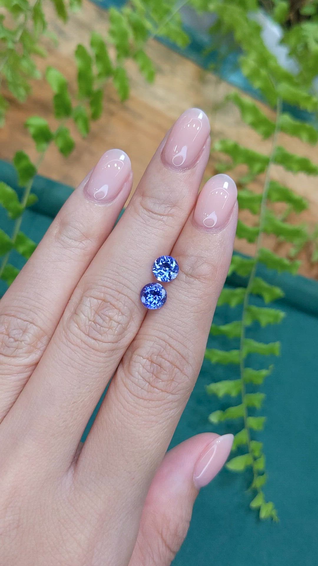 1.95&nbsp;Ct.Tw.Total Carat Weight Violetish Blue Tanzanite Pair from Tanzania Size Video