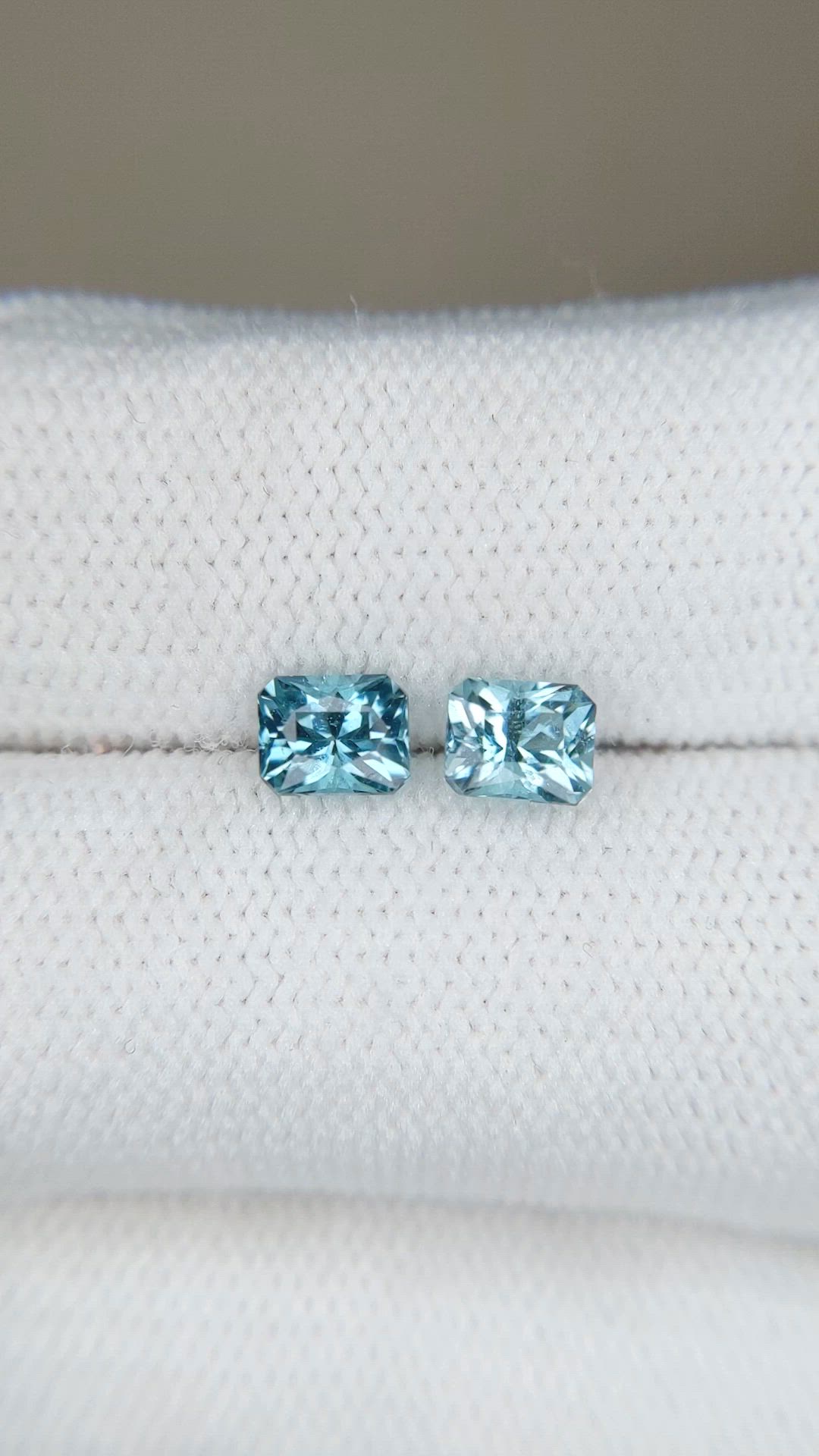 1.20&nbsp;Ct.Tw.Total Carat Weight Blue Tourmaline Pair from Namibia Size Video