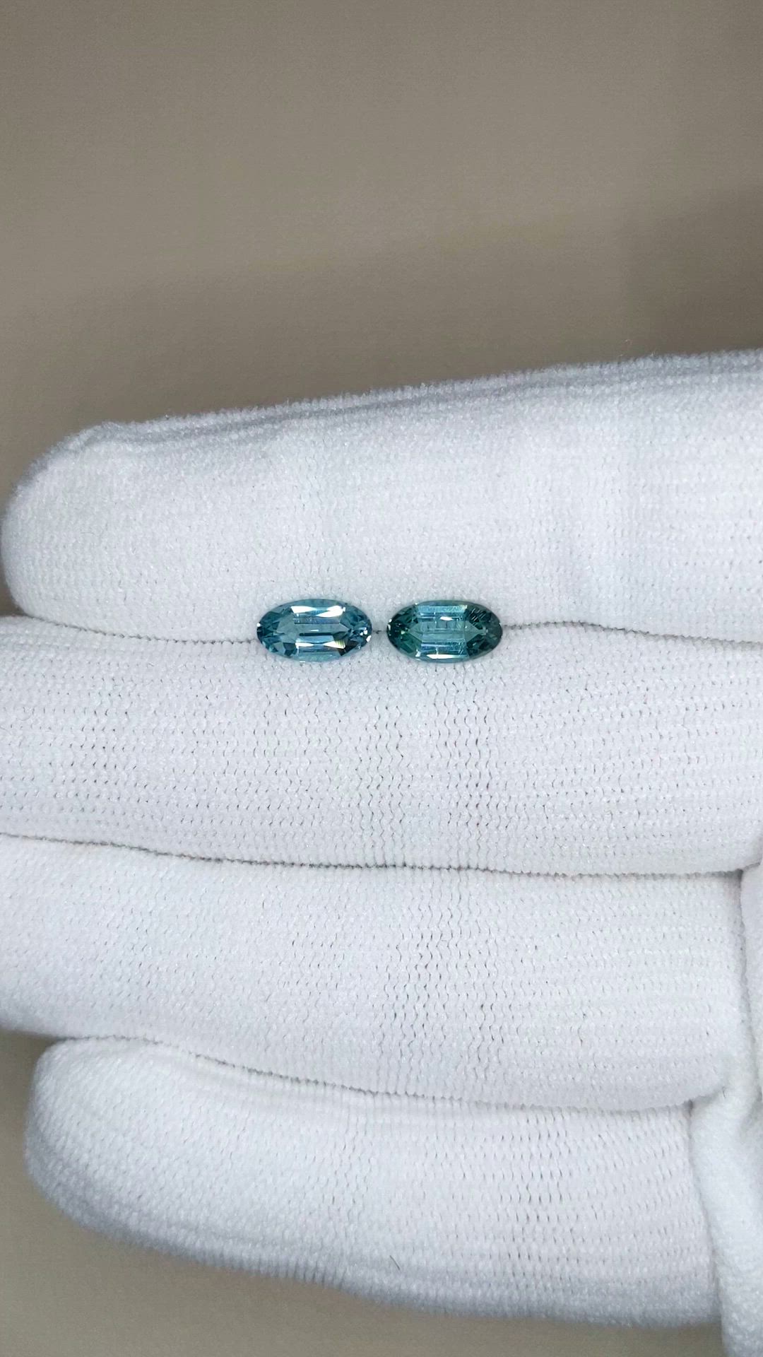 1.71&nbsp;Ct.Tw.Total Carat Weight Blue Tourmaline Pair from Namibia Size Video